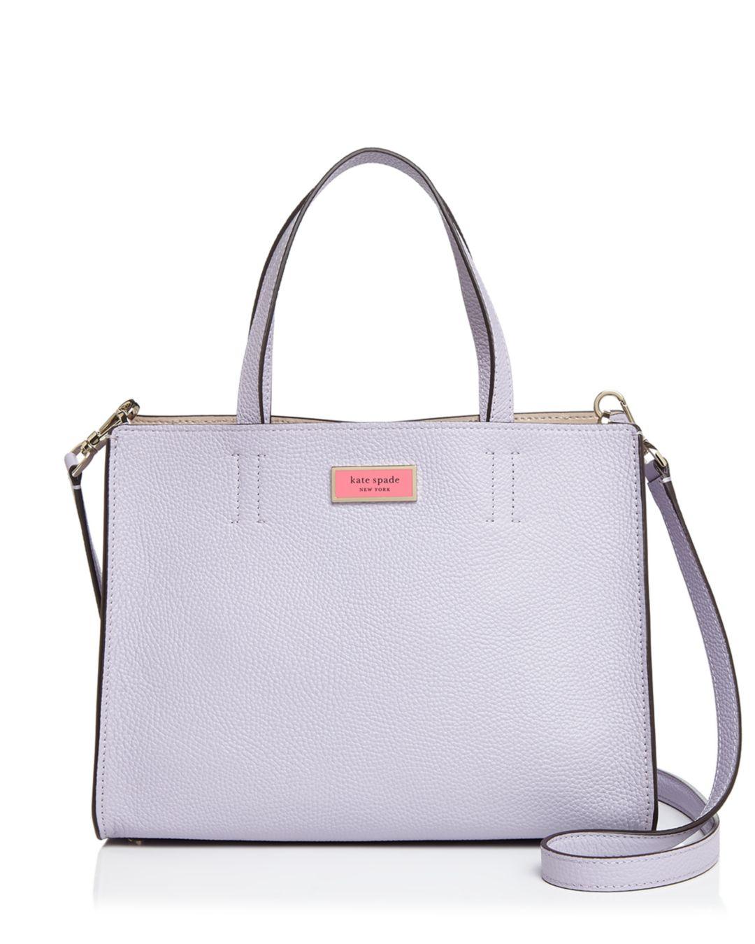 Kate Spade Medium Leather Satchel in Purple - Lyst