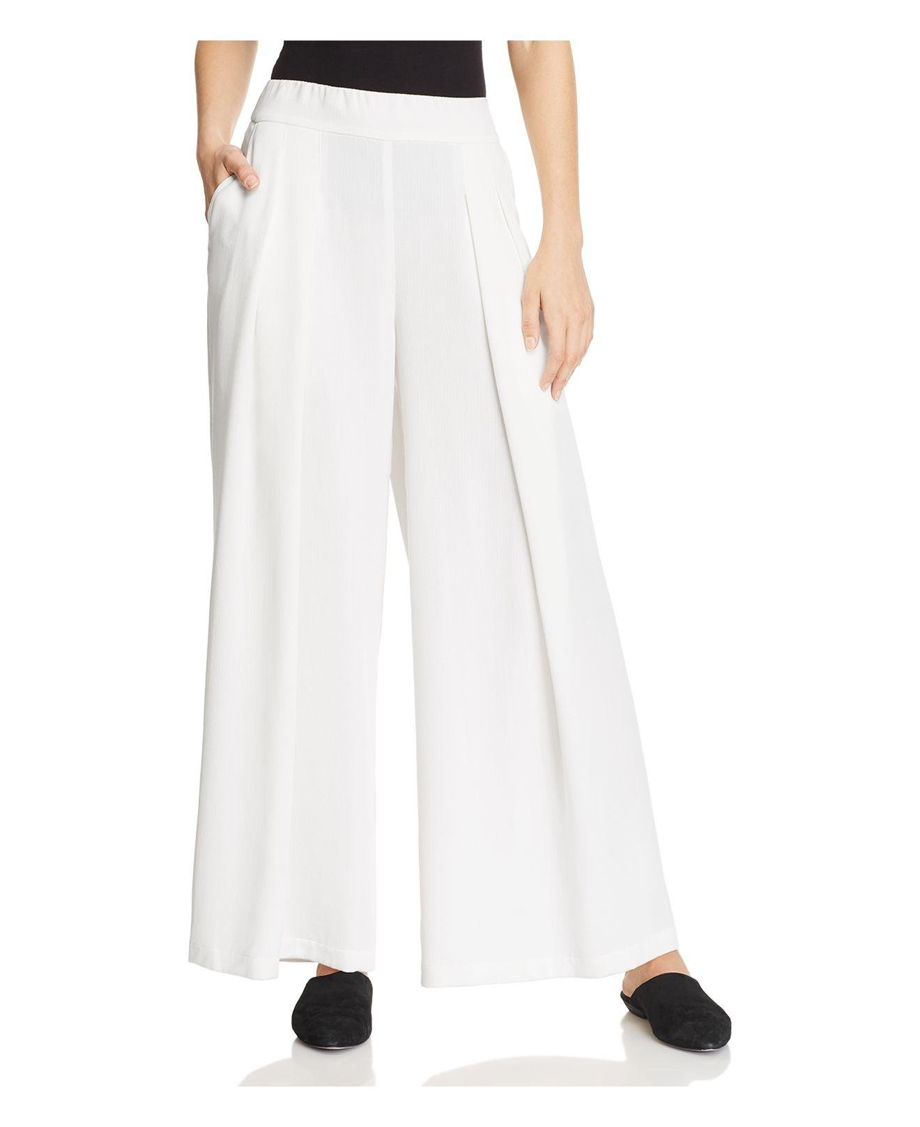 Lyst - Eileen Fisher Wide-leg Pants in White