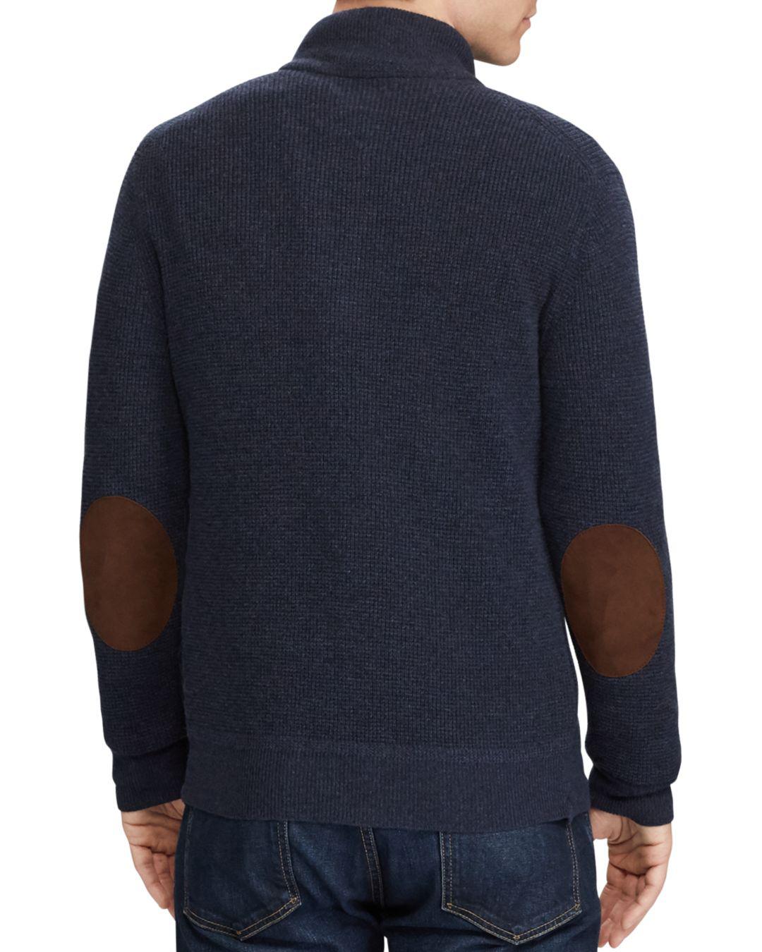 Lyst Polo Ralph Lauren Waffle Knit Merino Sweater In Blue For Men