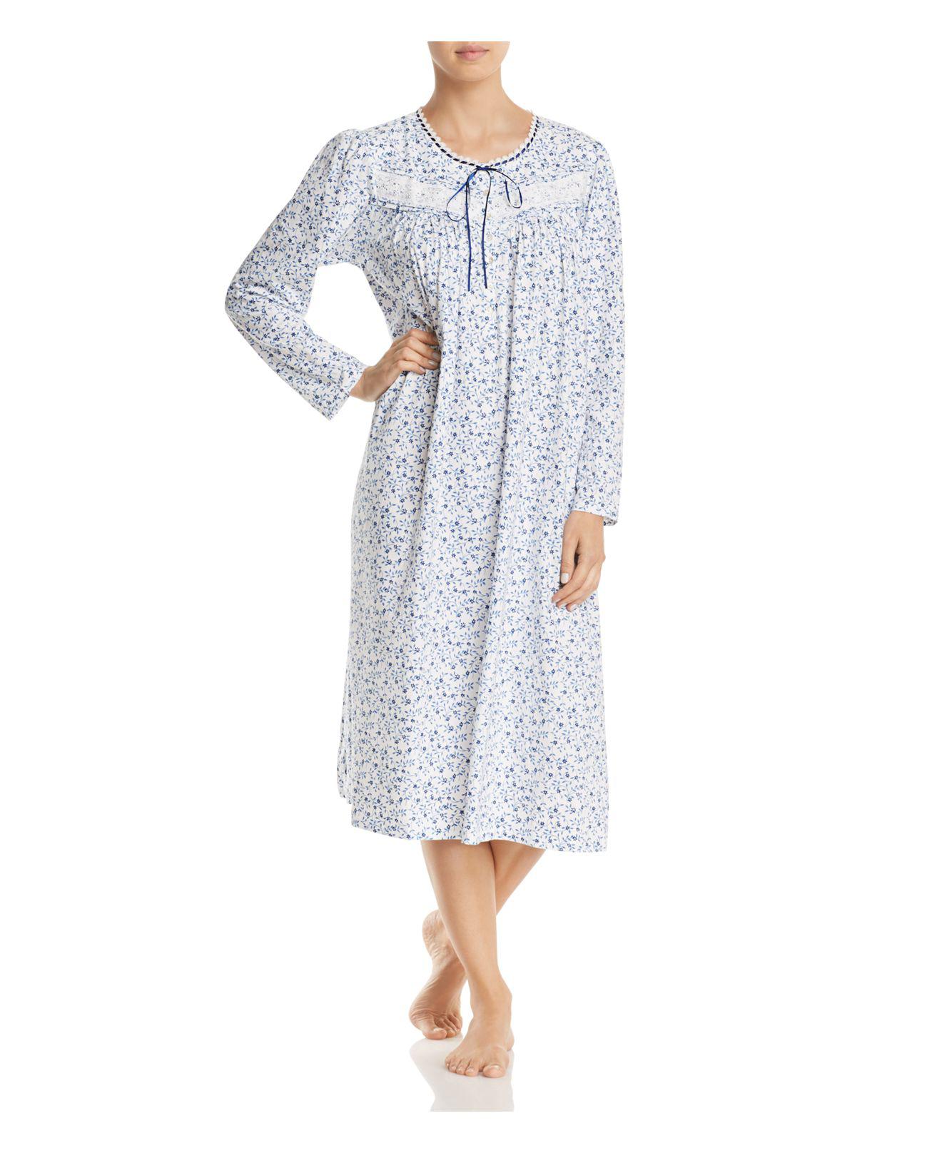Lyst Eileen West Long Sleeve Ballet Nightgown in Blue
