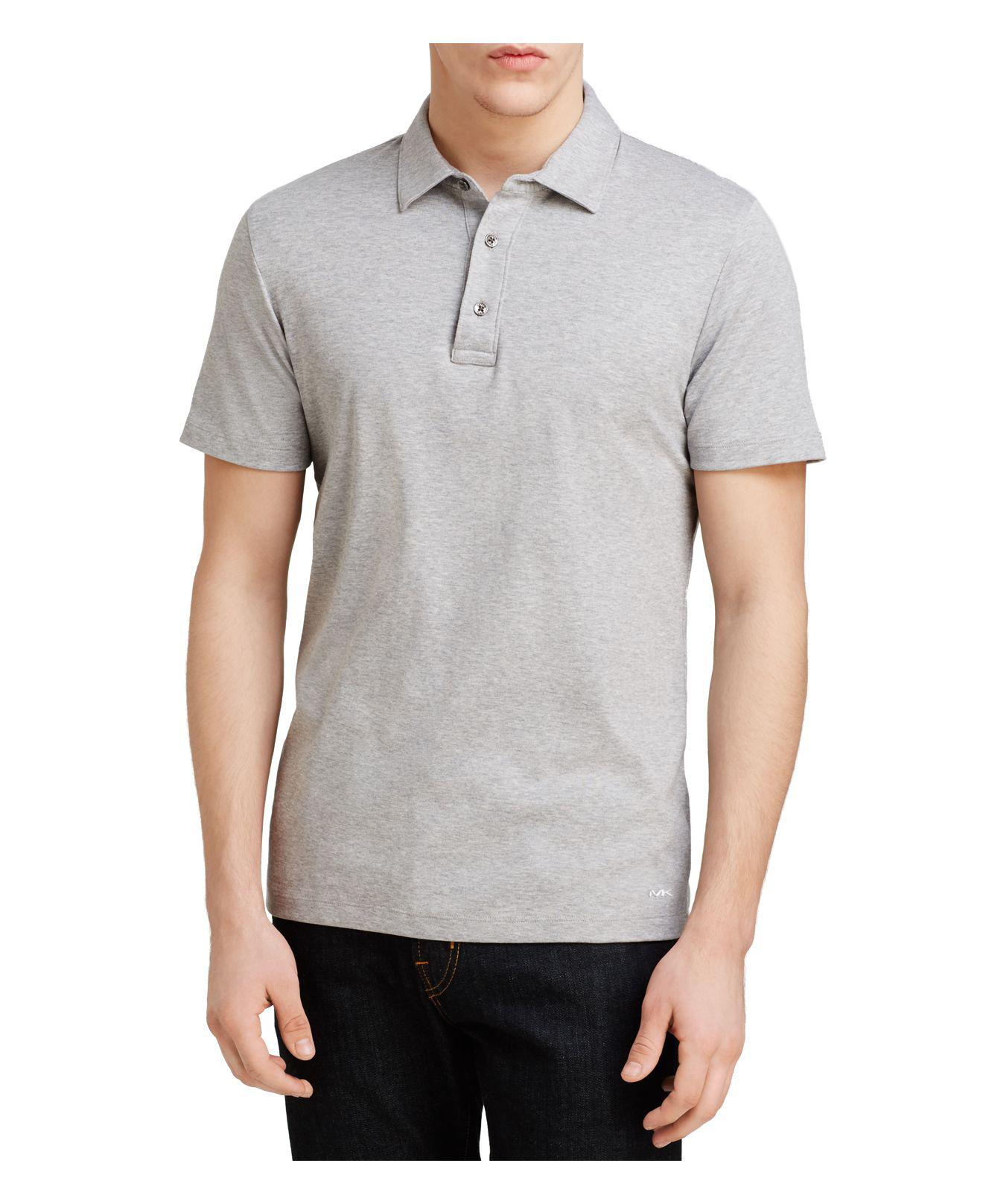 Lyst - Michael kors Sleek Slim Fit Polo Shirt in Gray for Men
