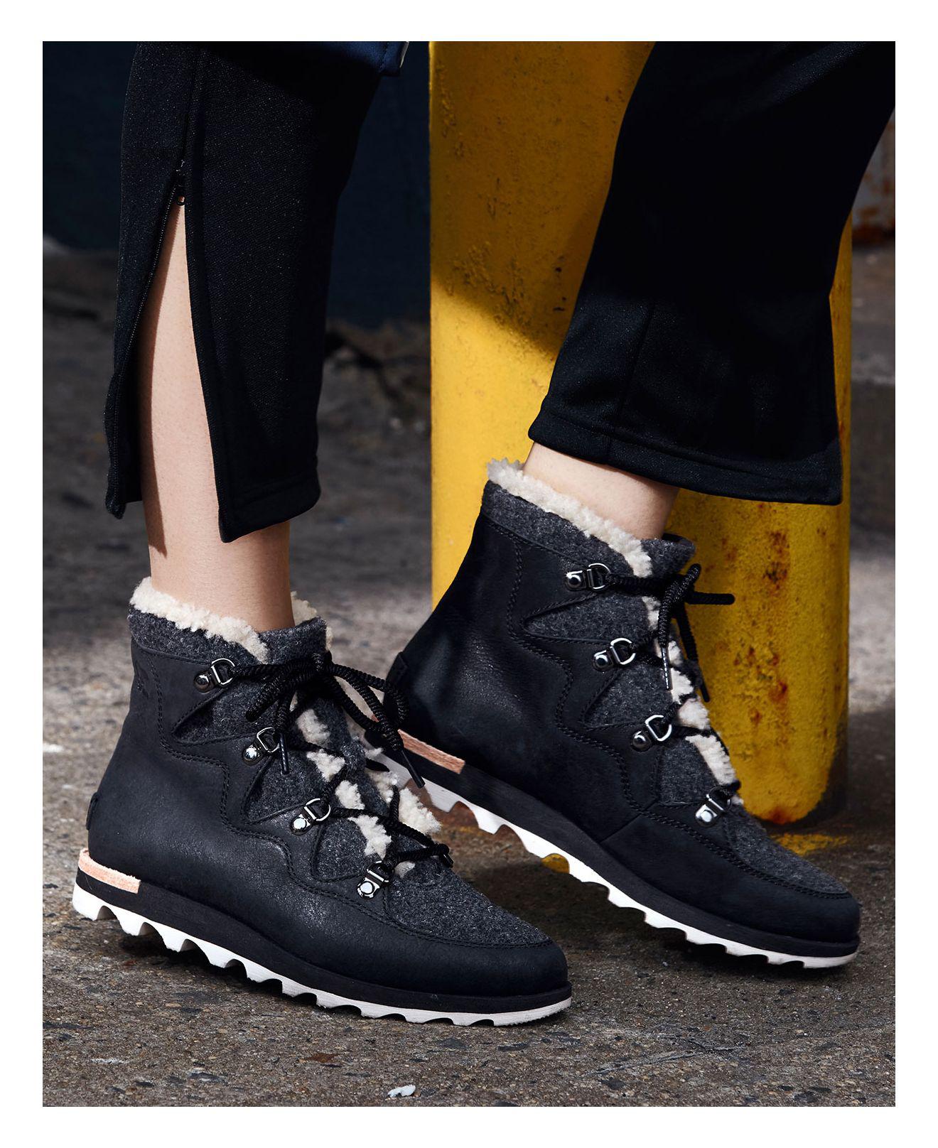 womens leather lace up bootie