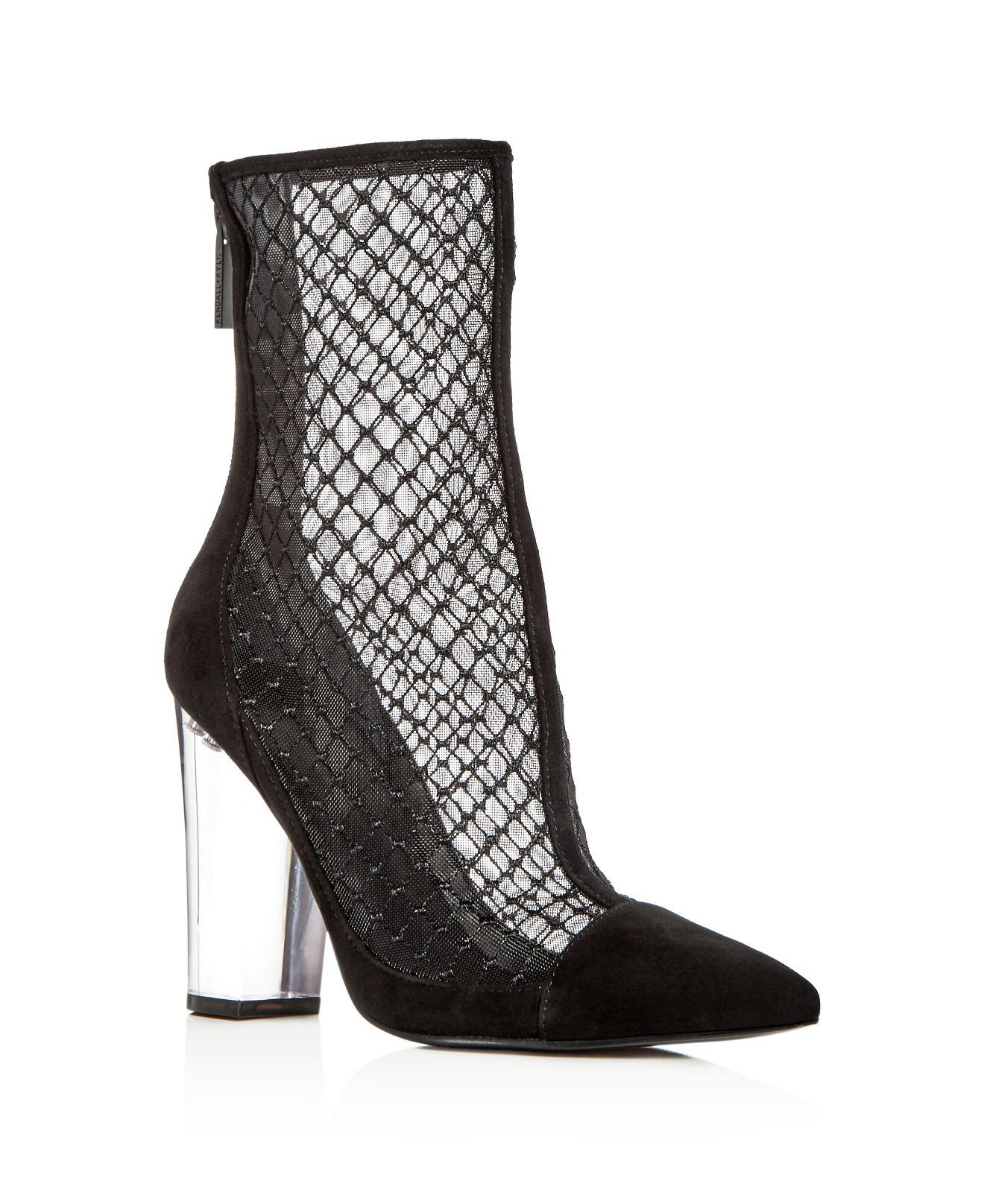 Lyst - Kendall + Kylie Women's Haven Embroidered Mesh & Suede High ...