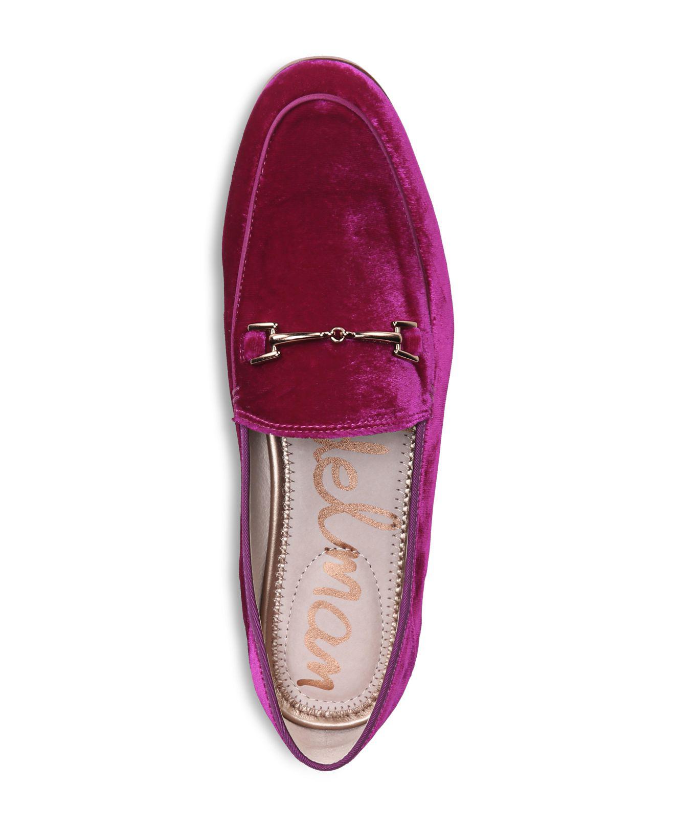 Lyst - Sam Edelman Women's Loraine Velvet Loafers in Pink