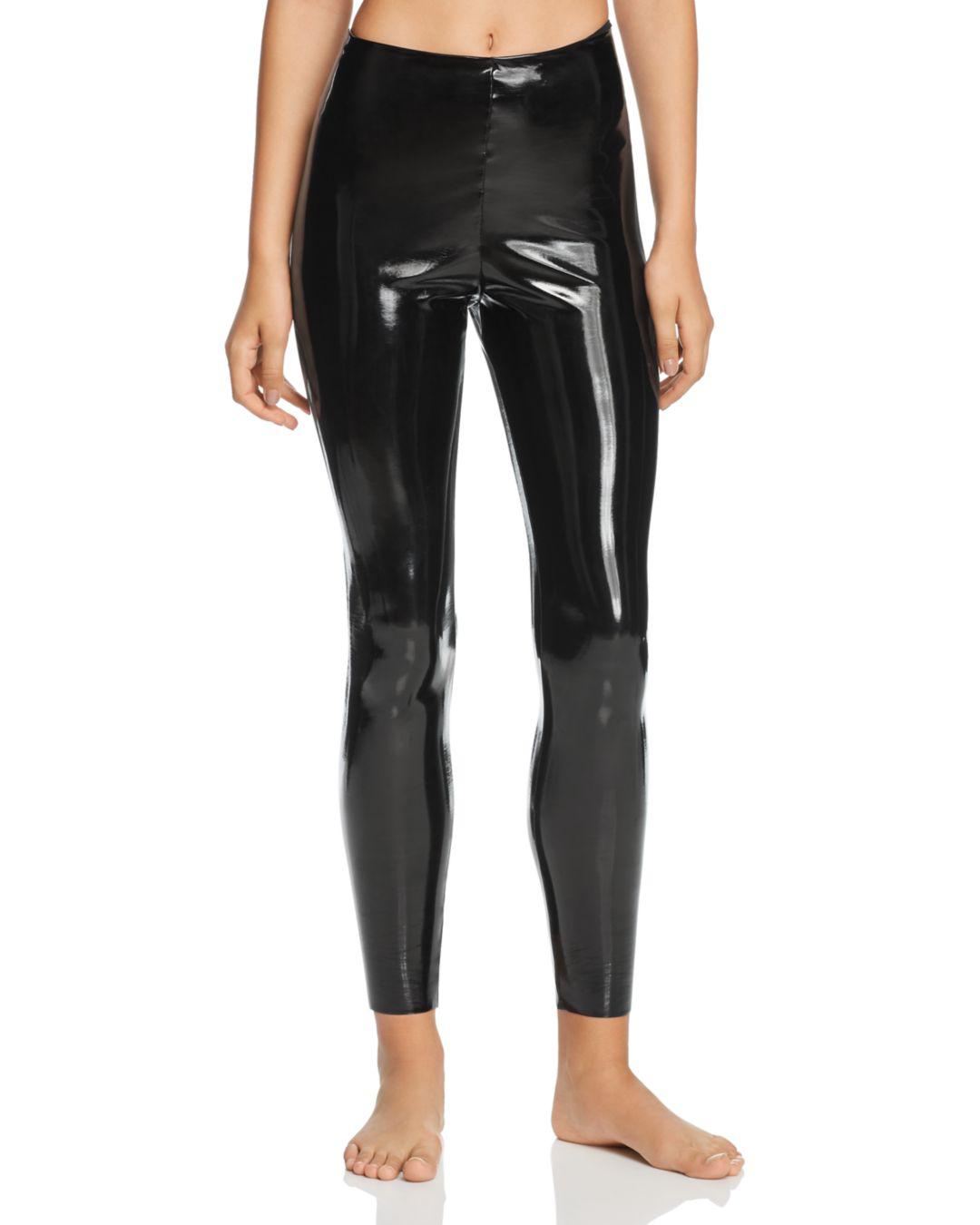 Commando Patent Faux Leather Leggings in Black - Lyst