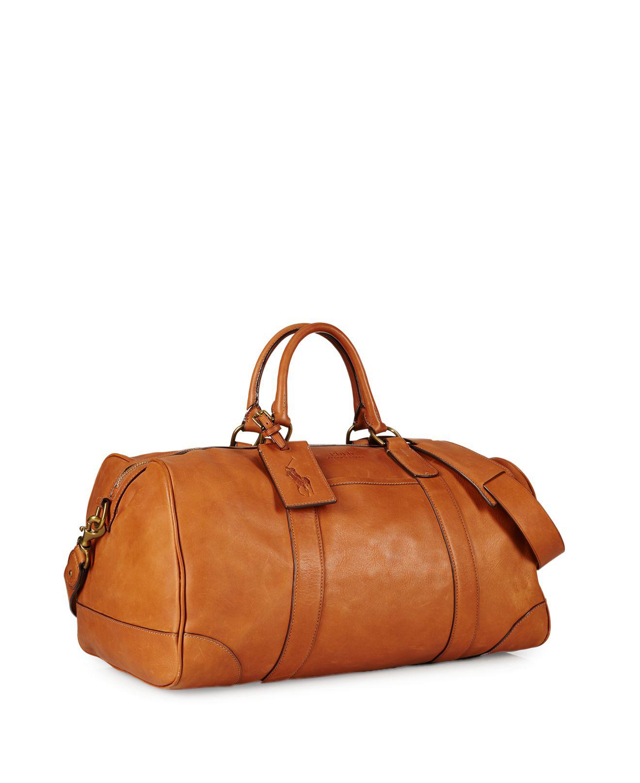 Lyst - Ralph Lauren Polo Core Leather Duffel Bag in Brown for Men