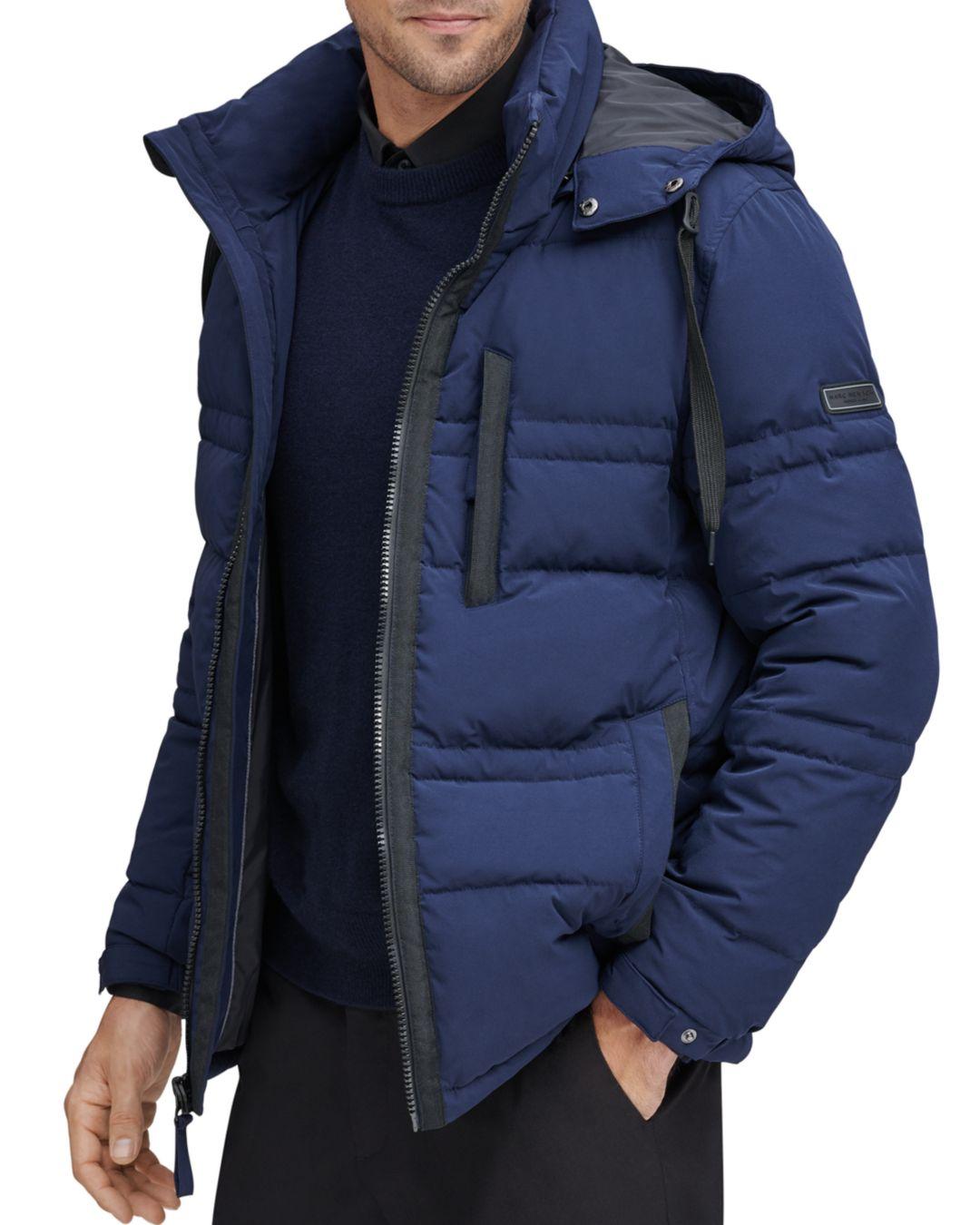 Marc New York Huxley Removable Hood Down Jacket in Blue for Men Lyst
