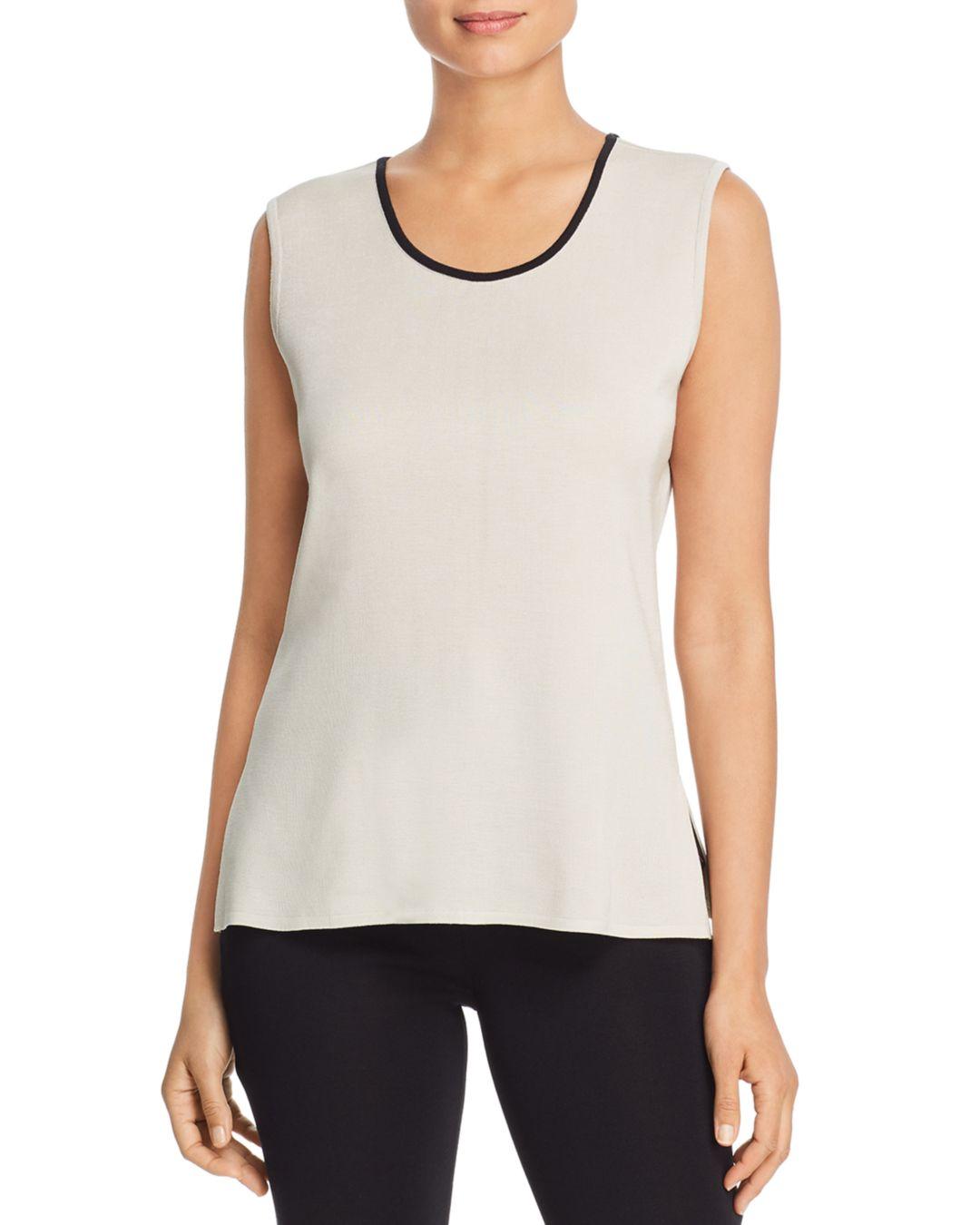 Misook Sleeveless Top In Natural Lyst
