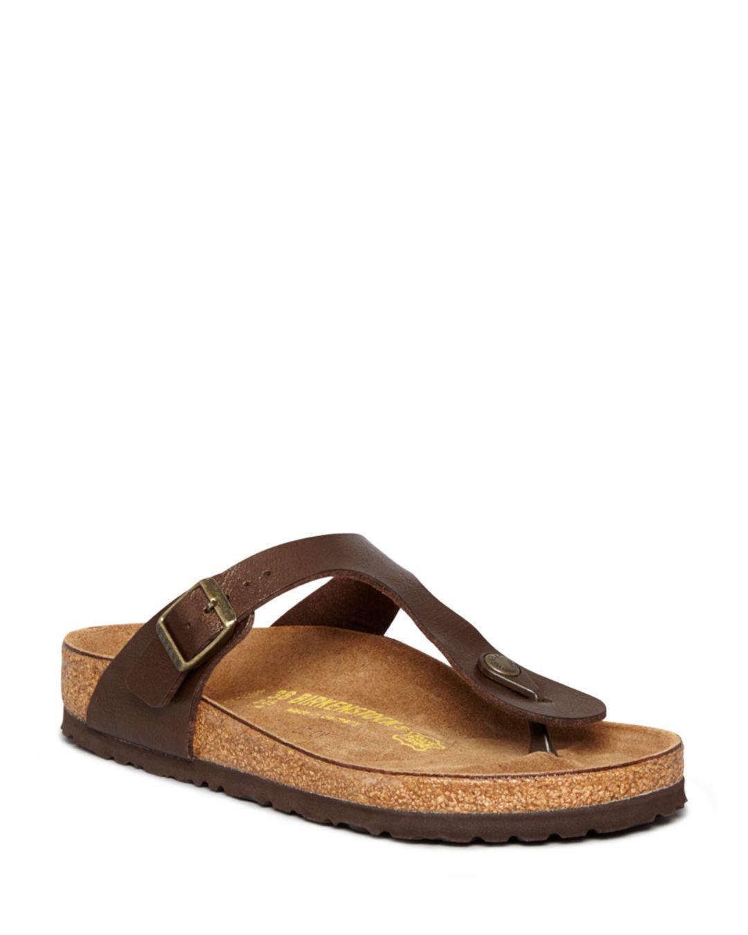 Lyst - Birkenstock Thong Sandals - Gizeh in Brown - Save 4.0404040404040416%