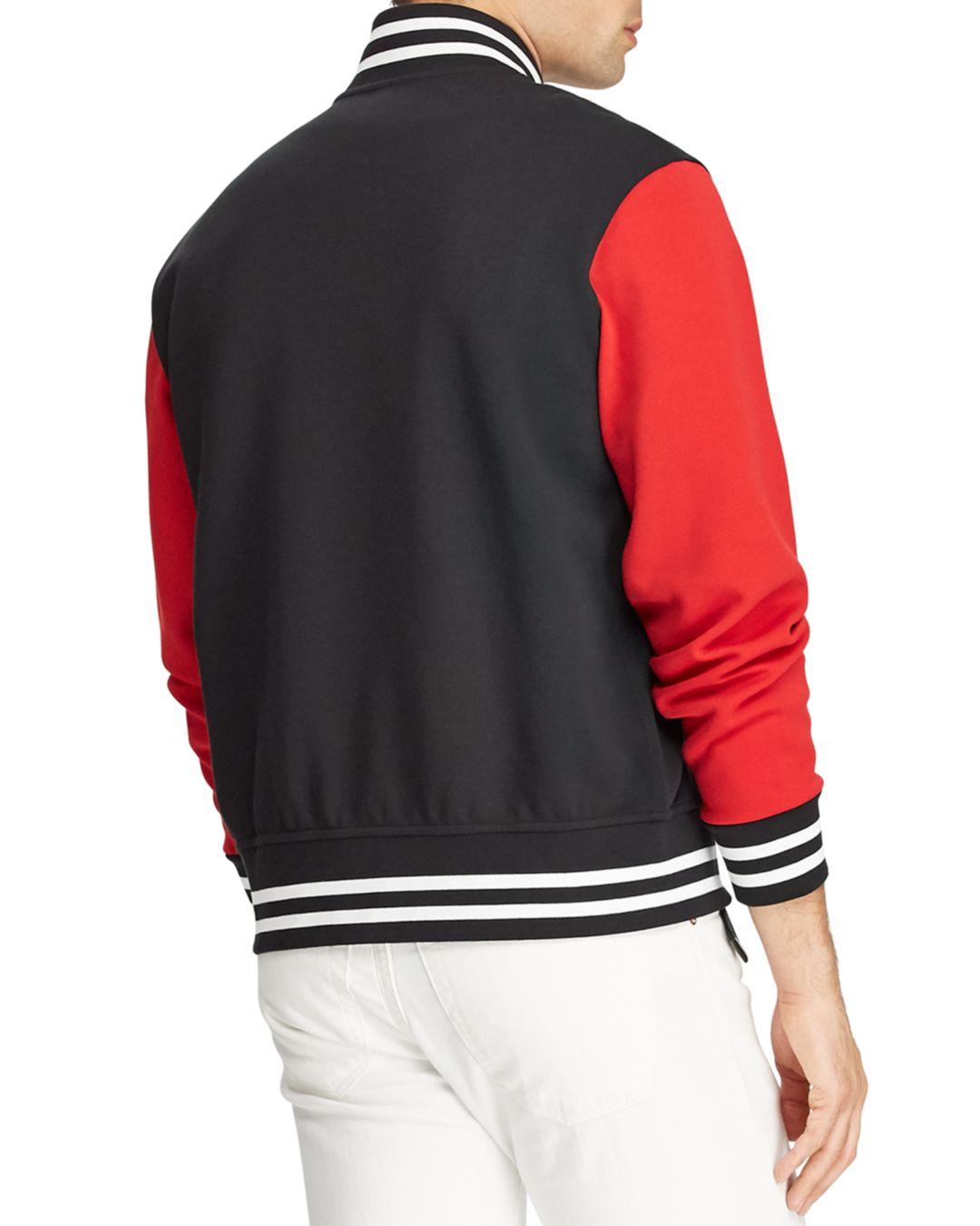Polo Ralph Lauren P - Wing Baseball Jacket in Black for Men - Lyst