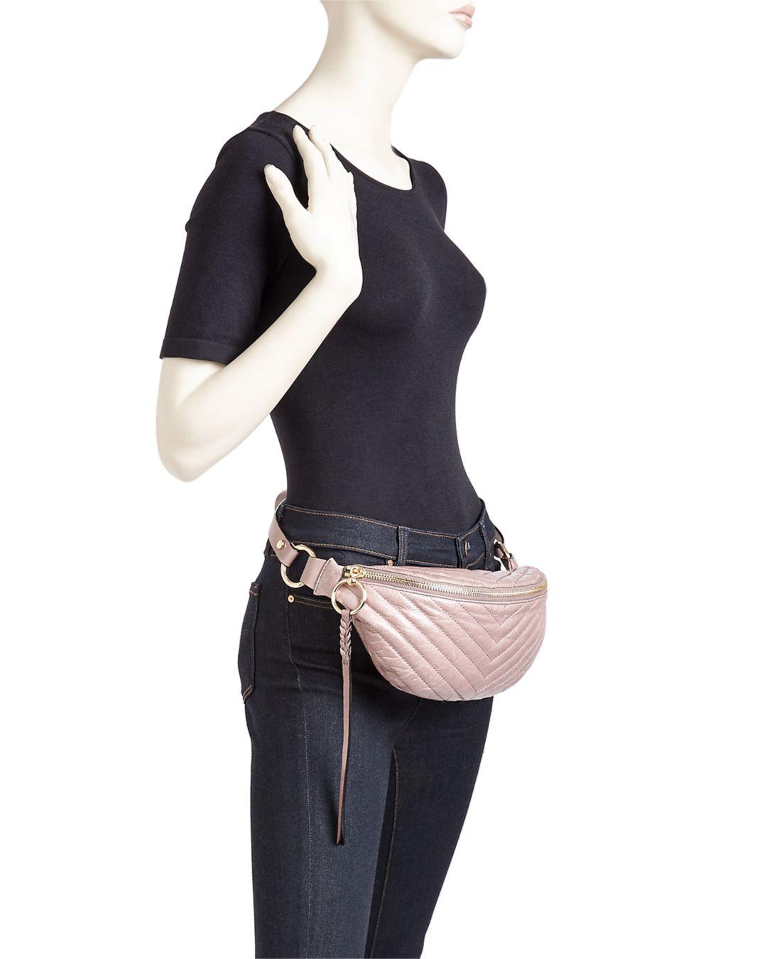 Rebecca Minkoff Edie Large Leather Sling Belt Bag - Lyst