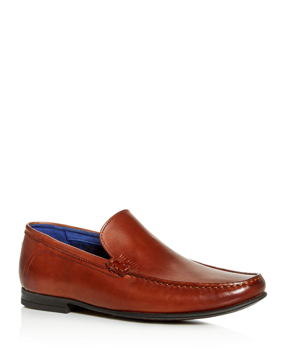 Ted Baker Men's Lassil Leather Moc - Toe Loafers in Brown for Men - Lyst