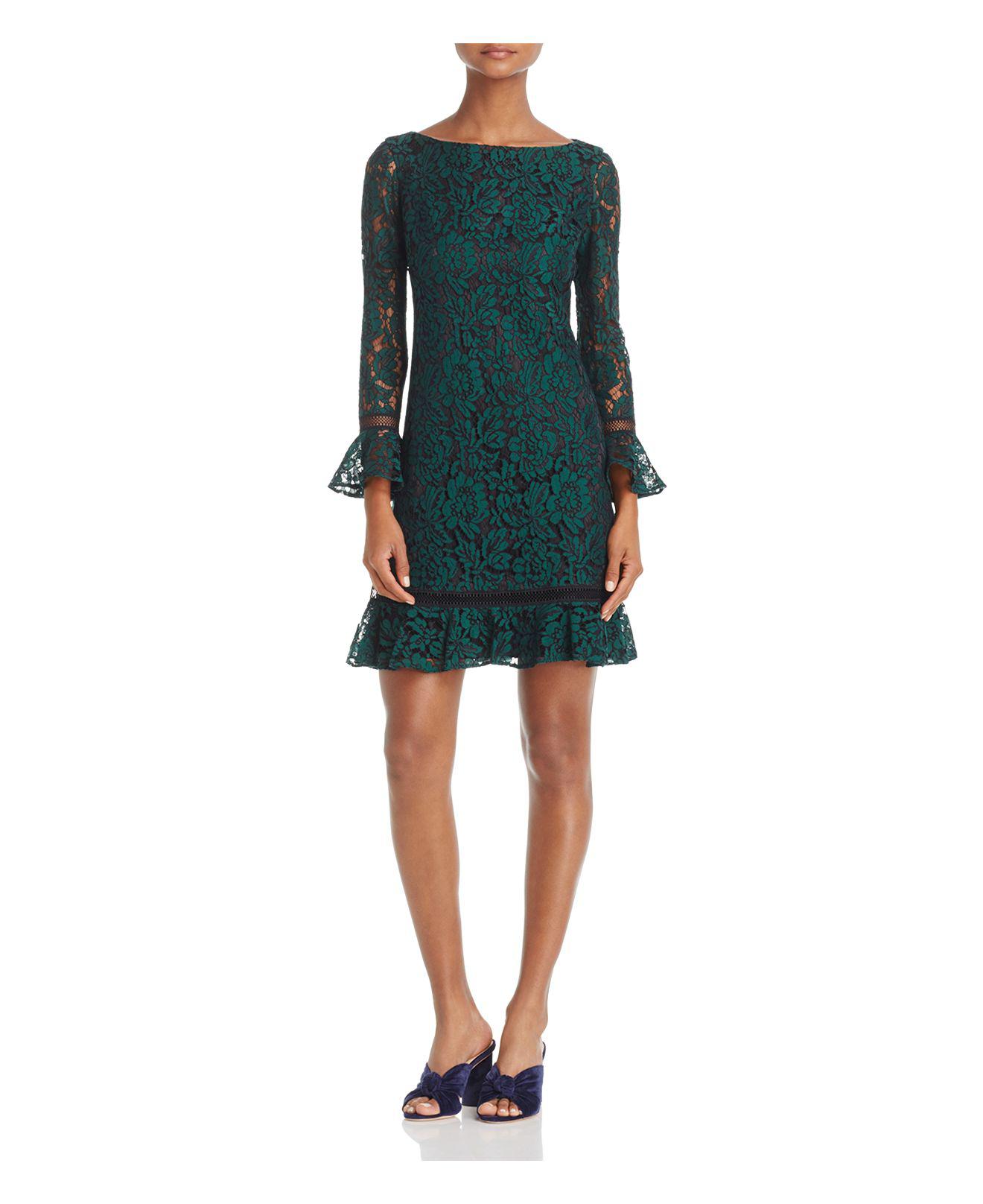 Lyst - Eliza J Floral Lace Dress in Green