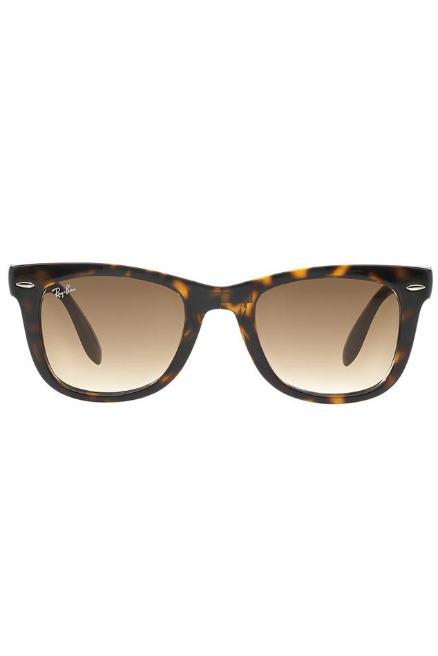 Ray Ban Folding Wayfarer In Tortoise Shell In Brown For Men Lyst 1737