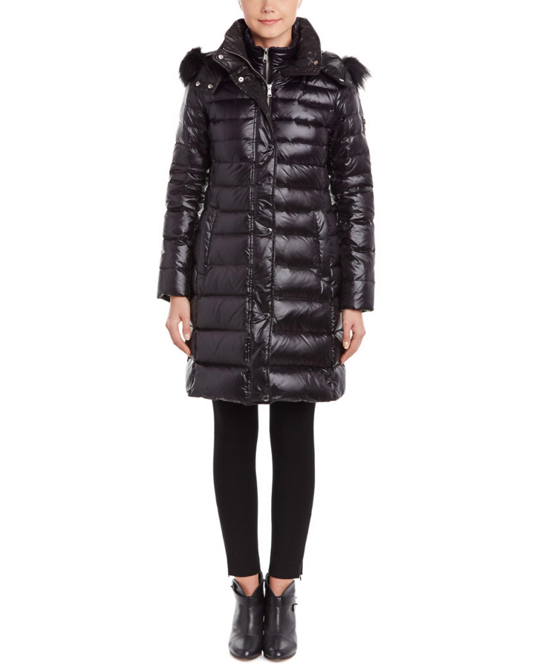 Andrew marc Down Coat in Black - Save 51% | Lyst