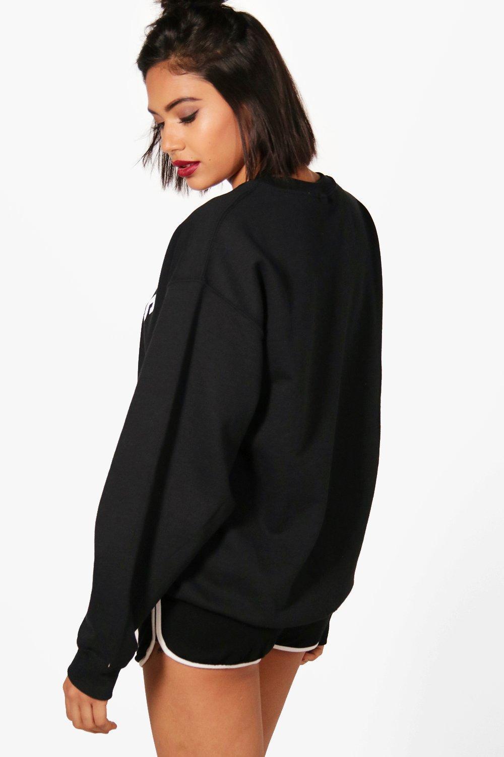 boohoo black sweatshirt