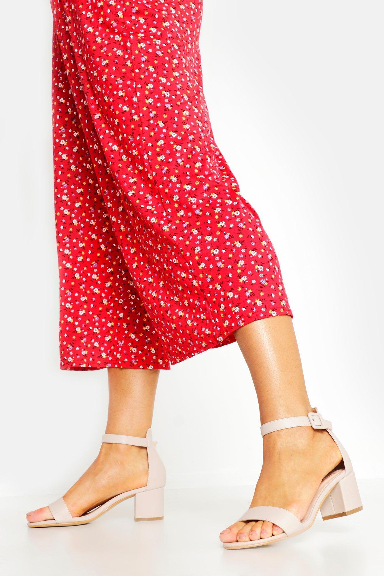 red wide fit heels