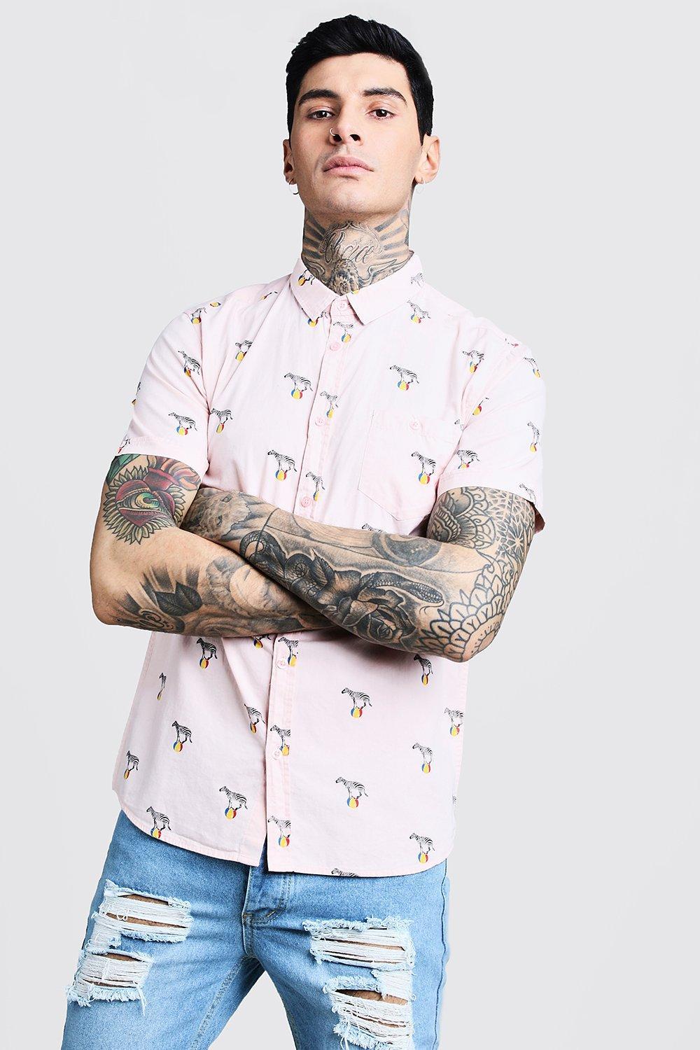 mens pink suit shirt