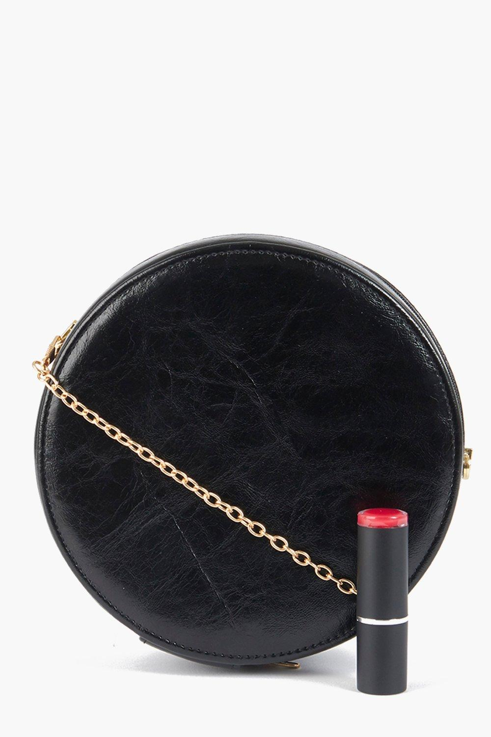 Boohoo Willow Round Box Clutch Bag in Black - Lyst