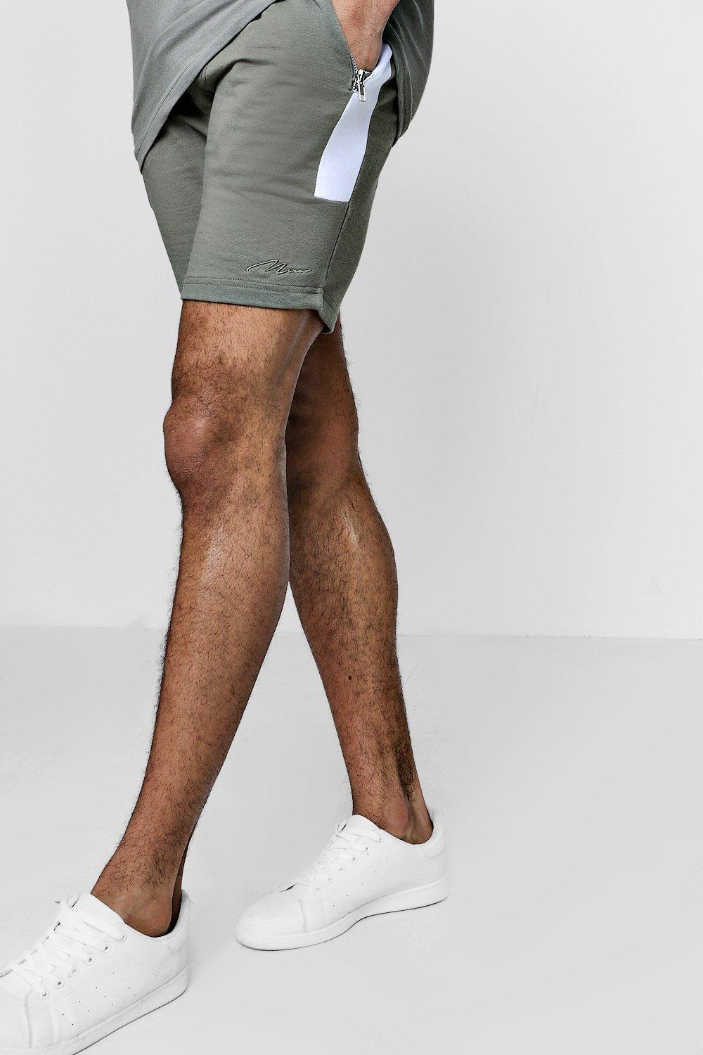 Boohoo Skinny Fit Man Signature Contrast Panelled Shorts for Men Lyst