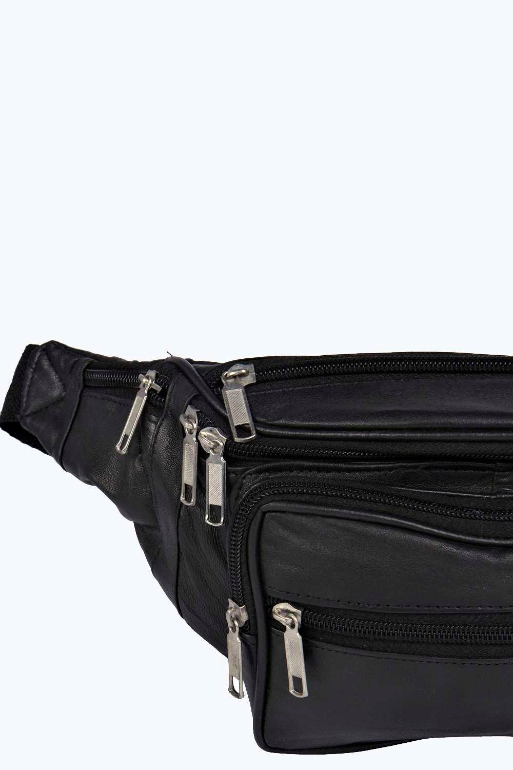 Lyst - Boohoo Leather Front Pocket Bum Bag in Black for Men