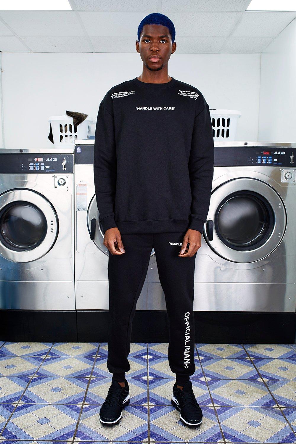 boohooman black joggers