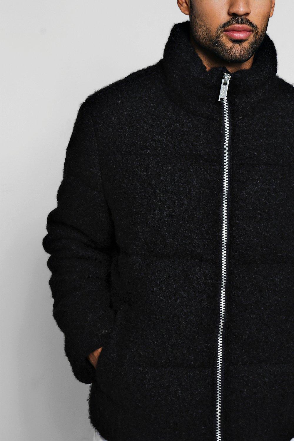 boohooman puffer jacket black