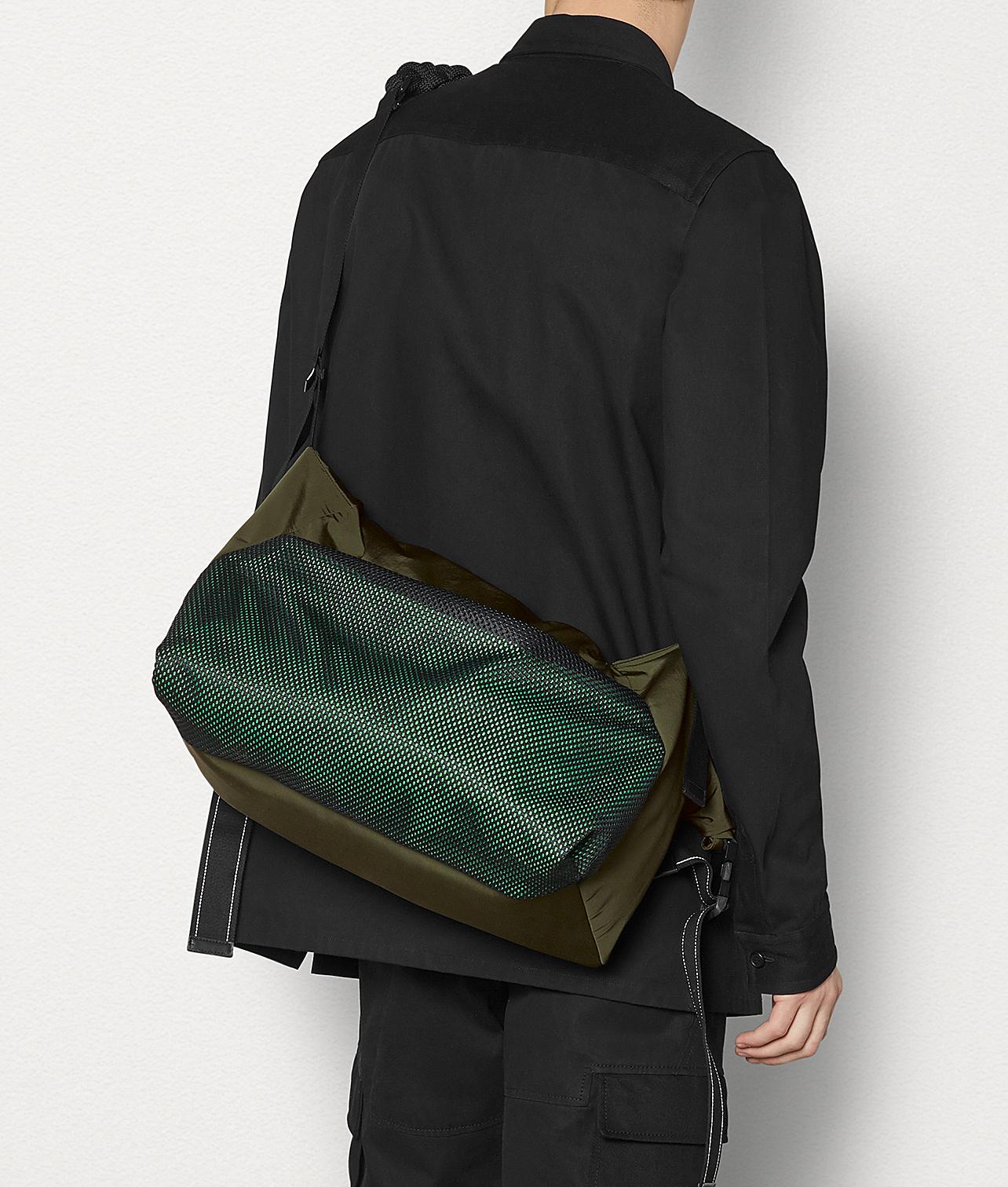 Bottega Veneta Large Messenger Bag In Paper Touch Nylon in Green for ...
