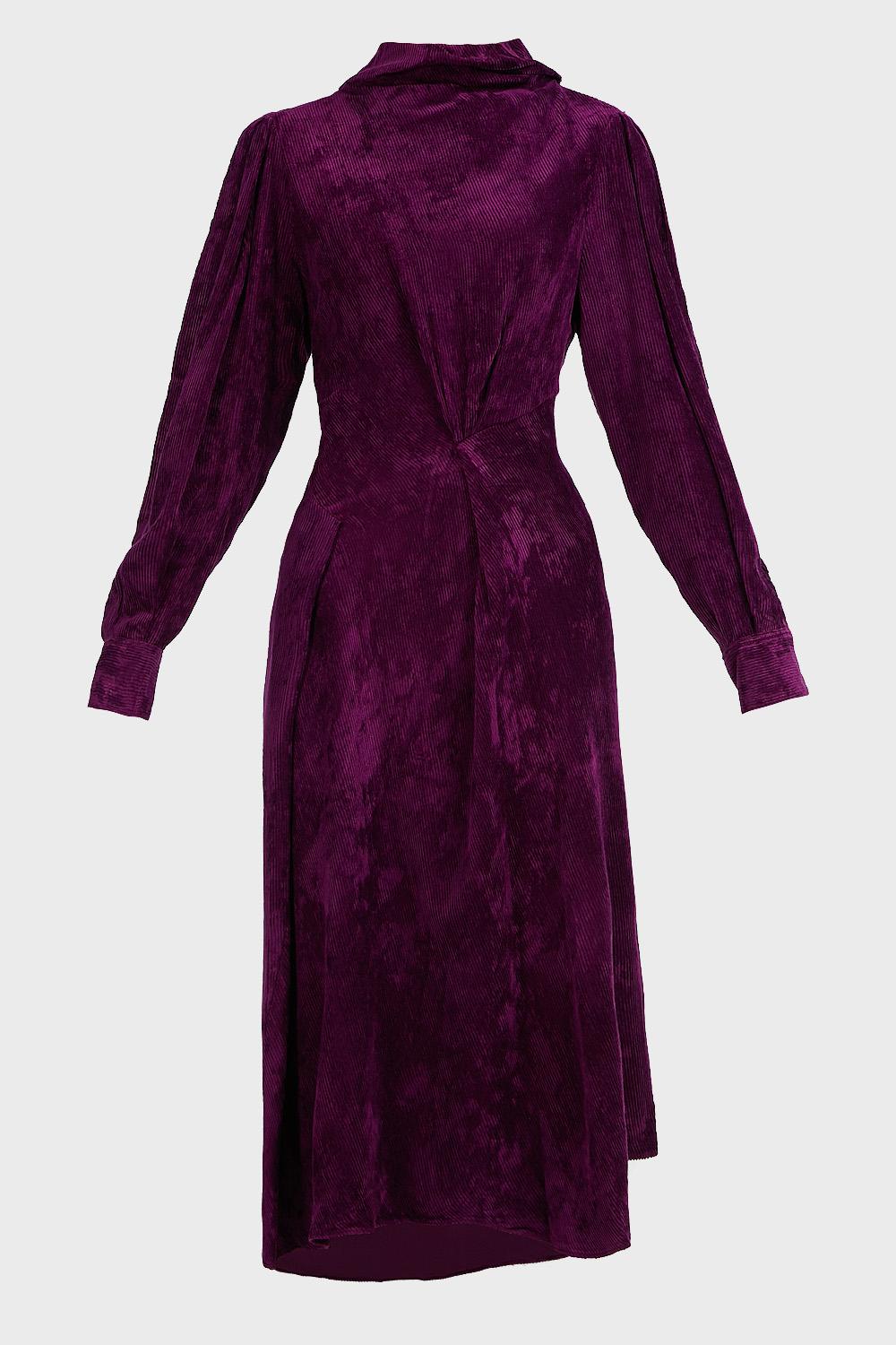 Isabel Marant Fergus High Neck Velvet Dress in Purple - Lyst