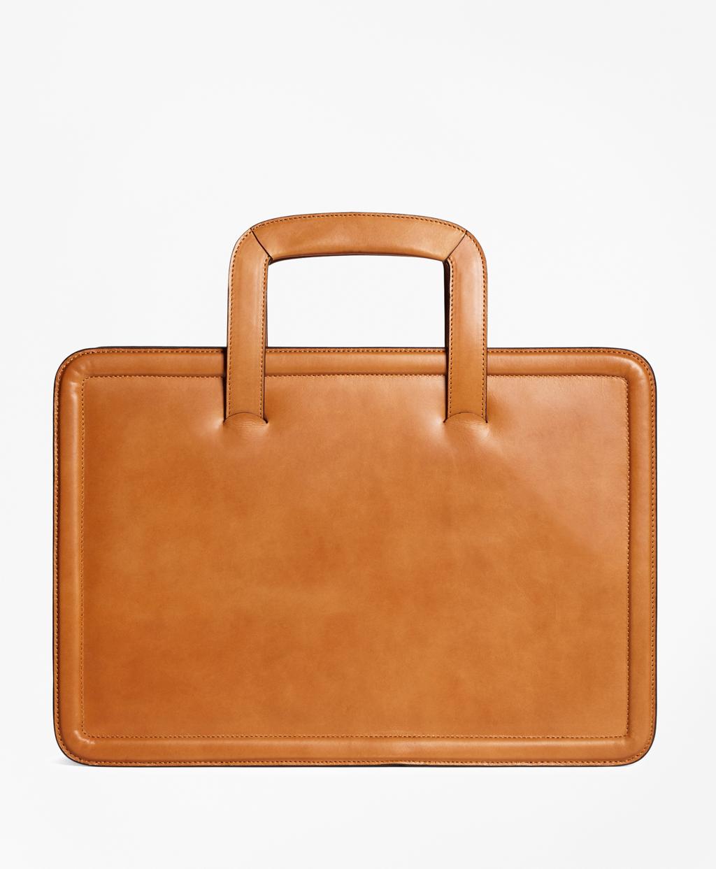 brooks brothers leather briefcase