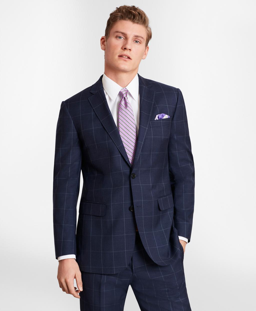 Brooks Brothers Brooksgatetm Milano-fit Windowpane Wool Twill Suit ...