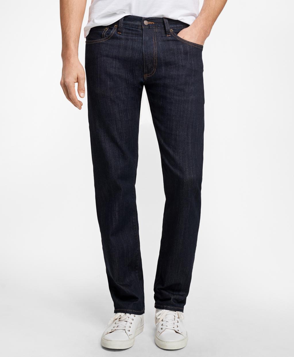 blue straight fit jeans