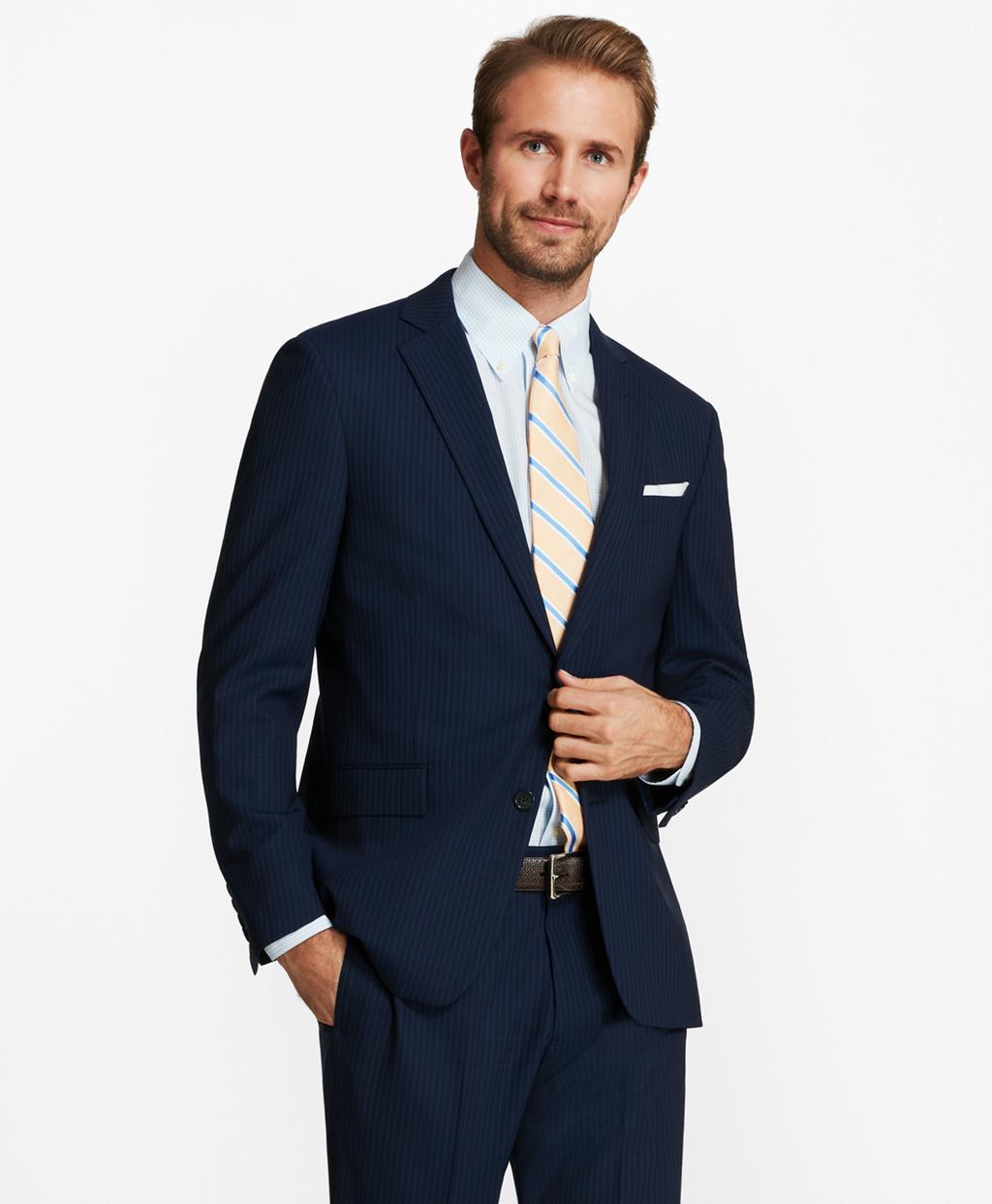 Lyst - Brooks Brothers Regent Fit Brookscool Track Stripe Suit in Blue