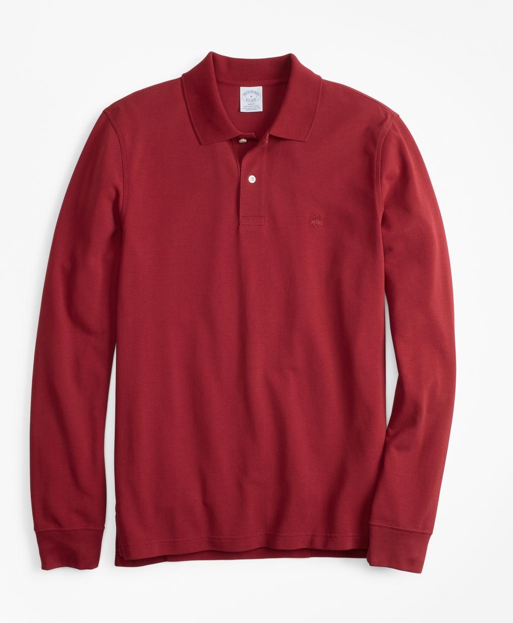 Lyst - Brooks Brothers Slim Fit Supima Long-sleeve ...