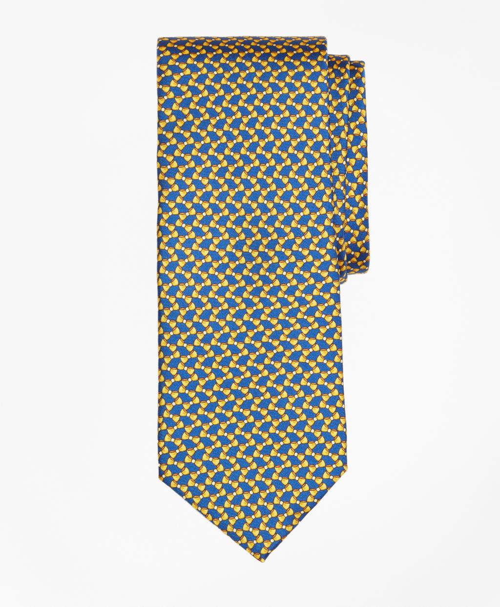 Lyst Brooks Brothers Bow Tie Motif Print Tie in Yellow for Men