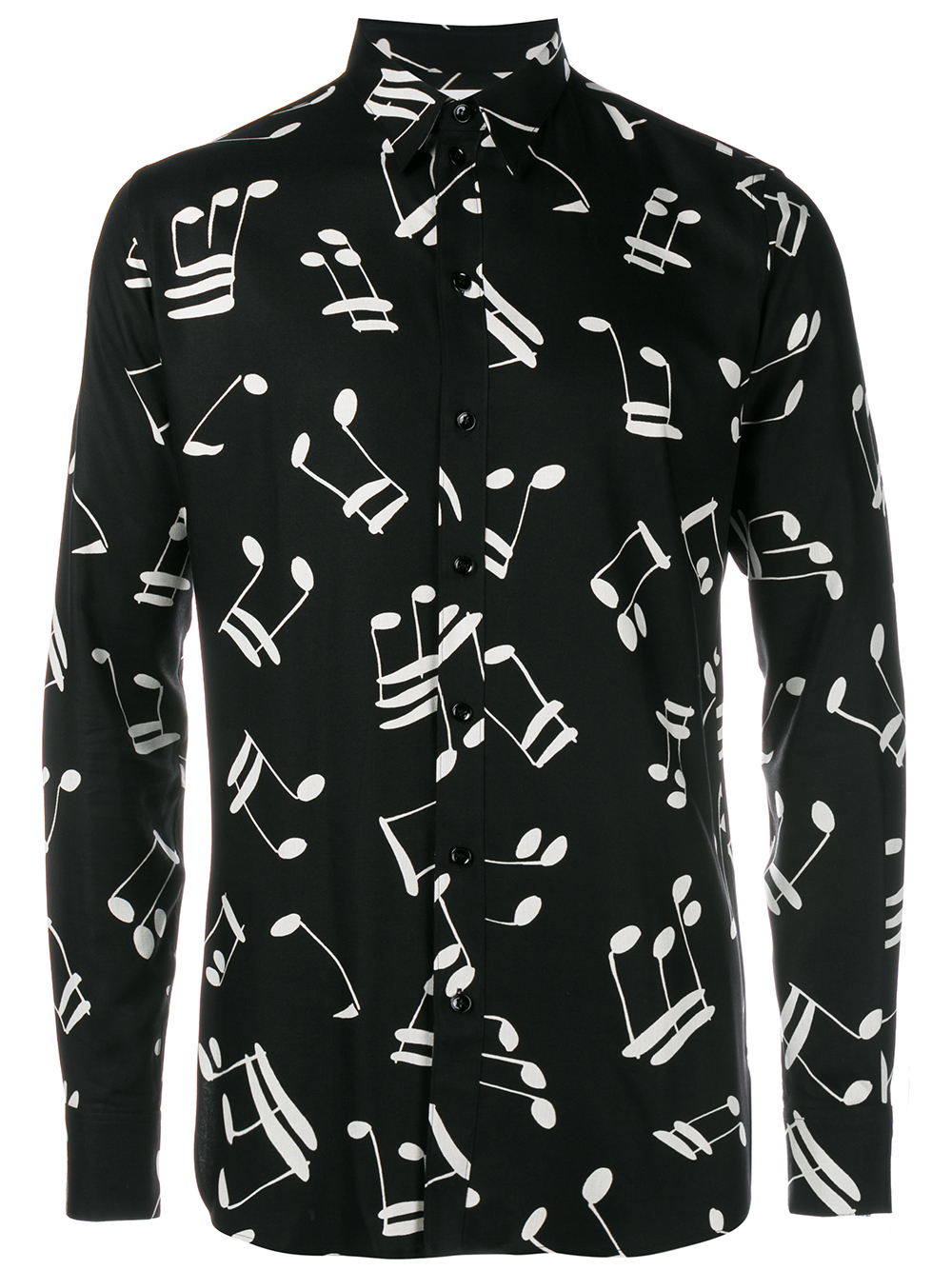 Saint laurent Music Note Printed Shirt in Multicolor for Men (BLACK) | Lyst