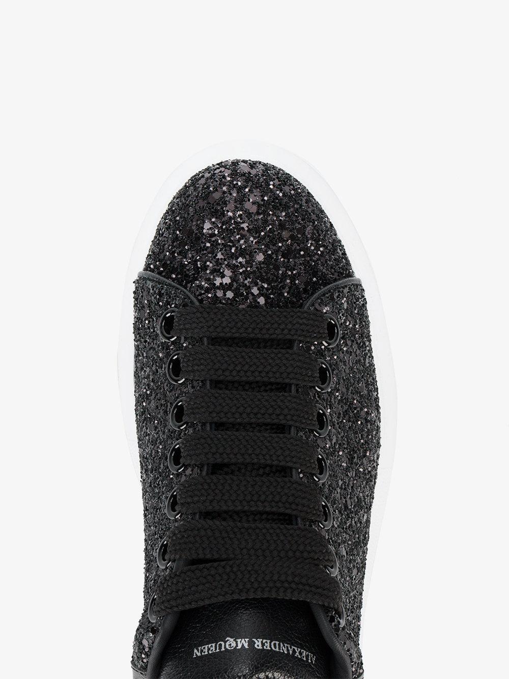black glitter alexander mcqueen's