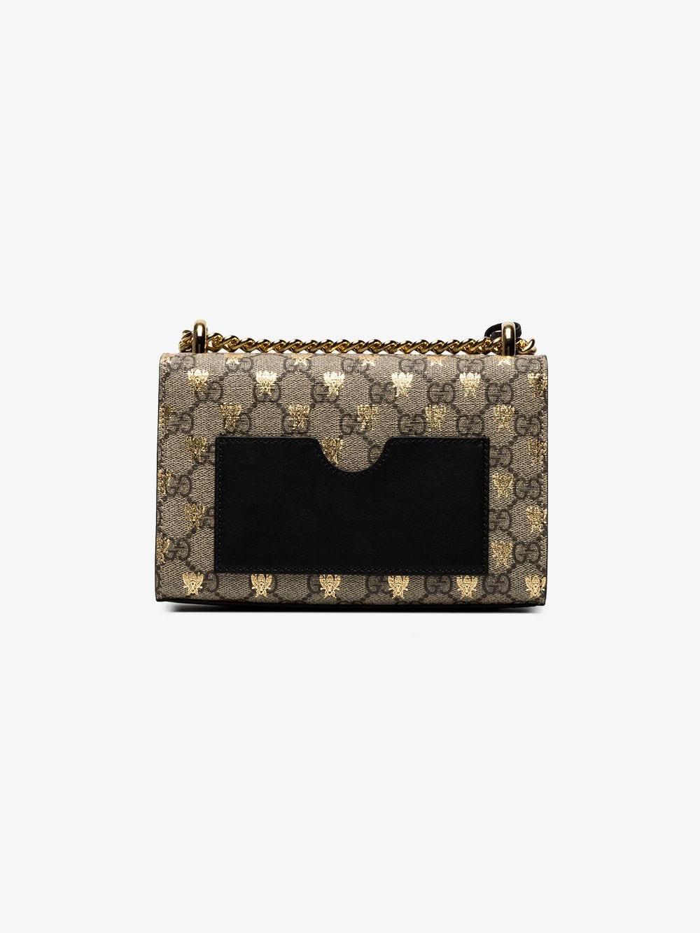 Lyst - Gucci Gold GG Bees Padlock Small Shoulder Bag