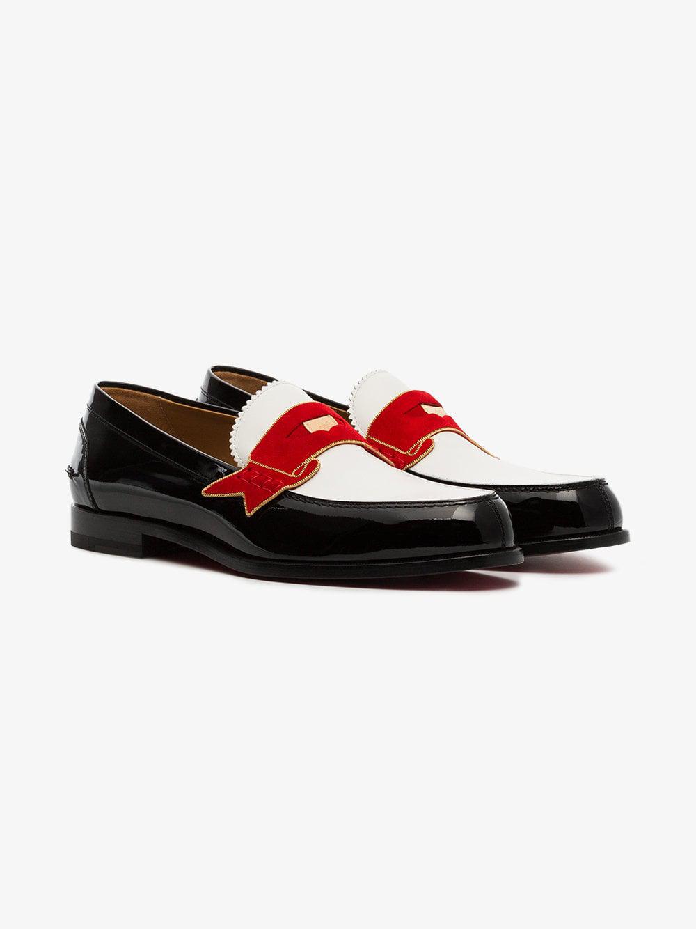 christian louboutin loafers black