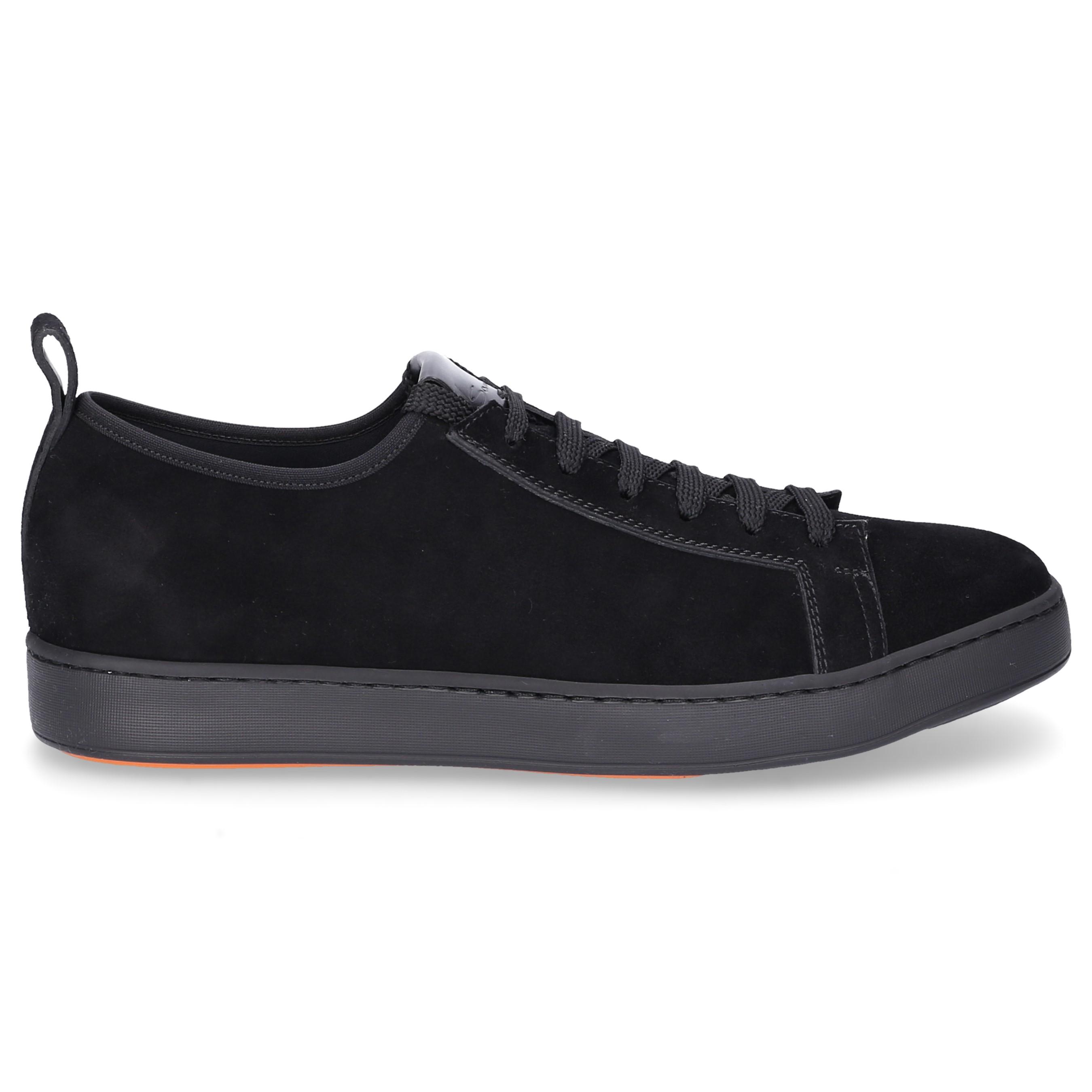 Santoni Low-top Sneakers 20826 Suede Black in Black for Men - Lyst