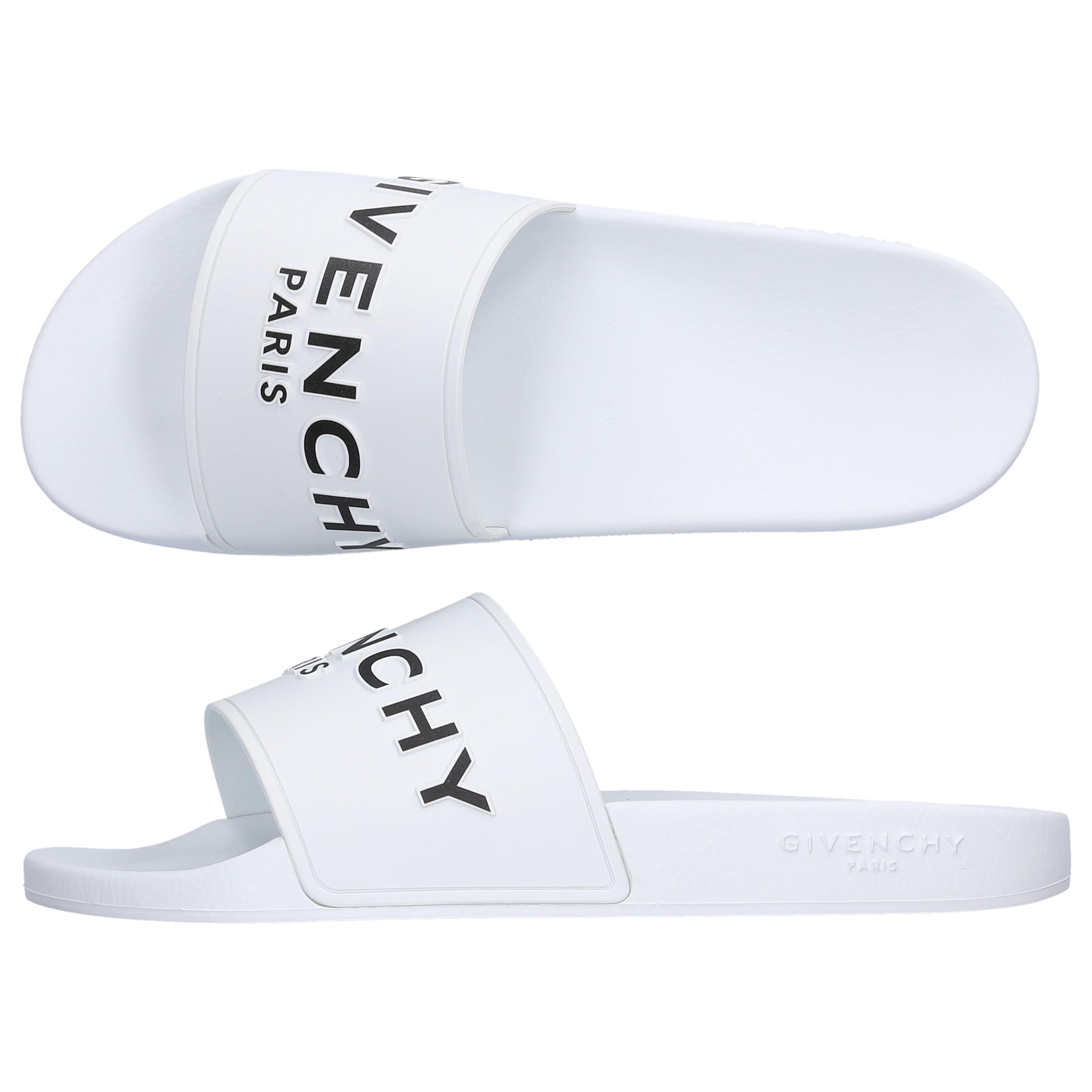 Givenchy Polyurethane Slide Sandals in White for Men - Save 64% - Lyst