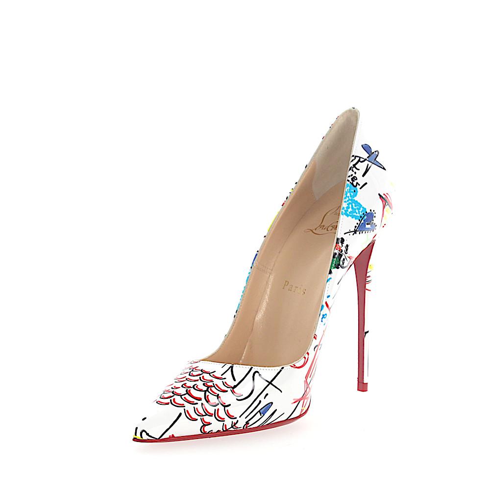 white christian louboutin pumps