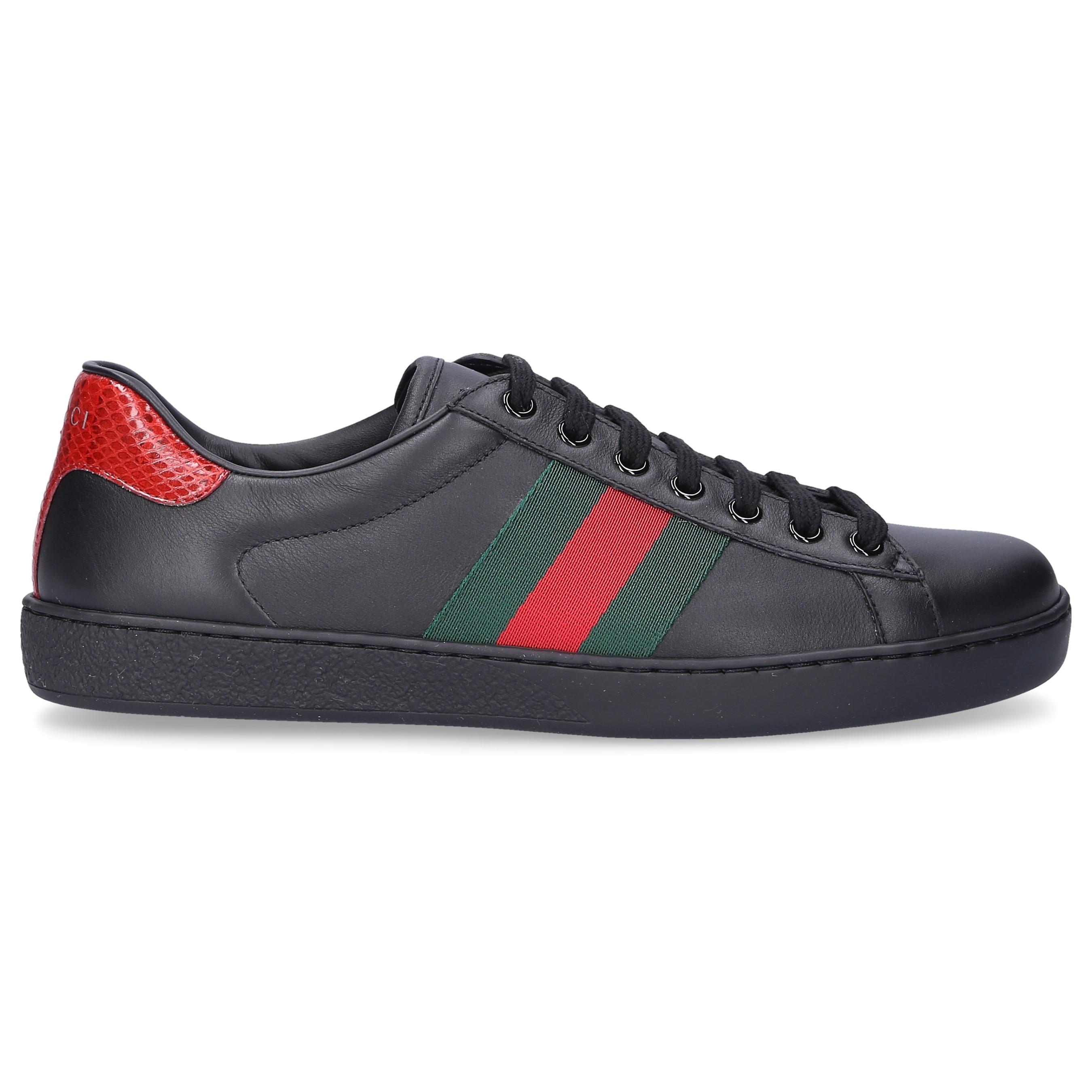 Lyst - Gucci Leather Sneakers Ace Sneaker in Black for Men