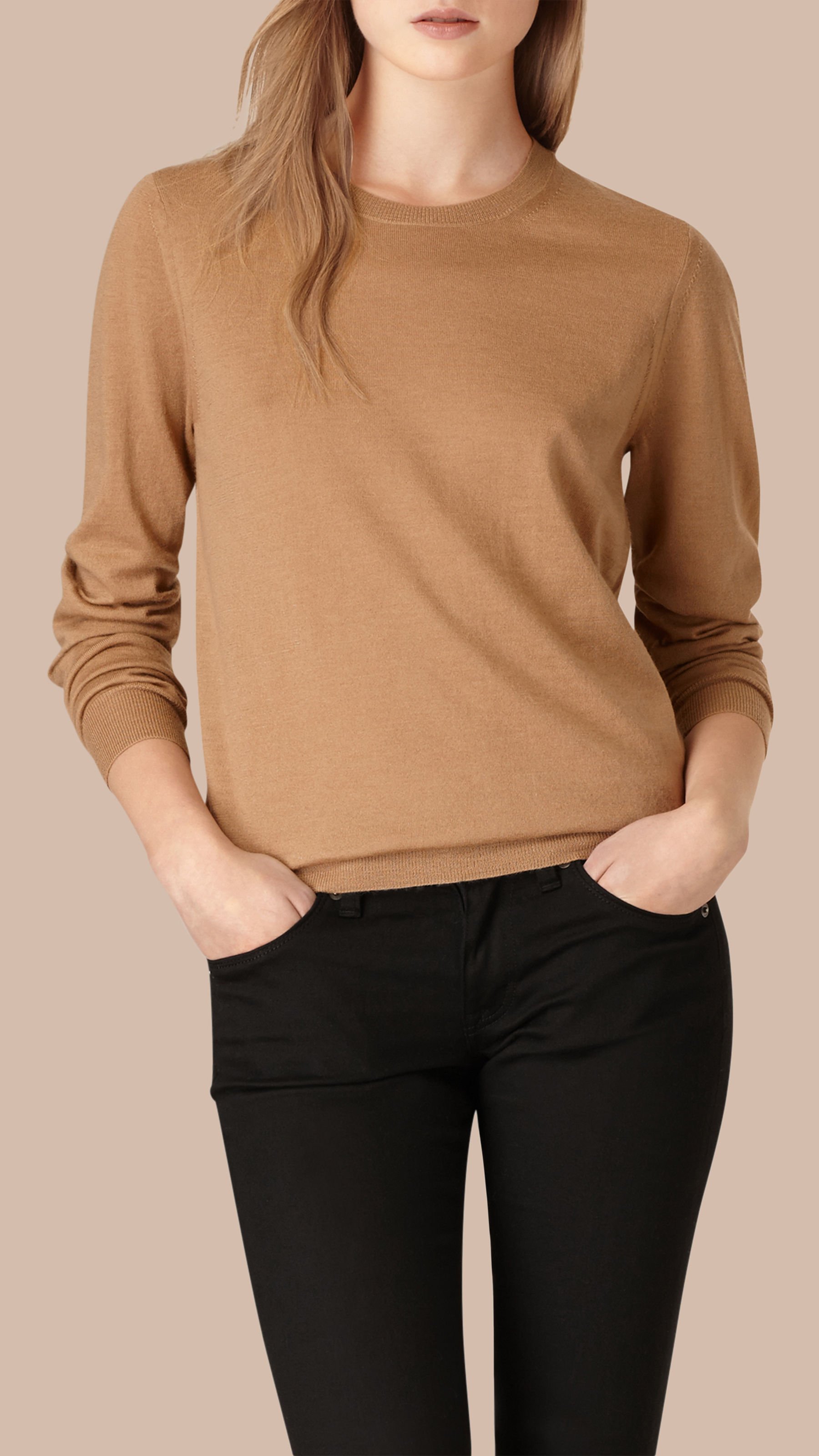 [Margesherwood ] / ☆ CREW NECK PULLOVER / beige 