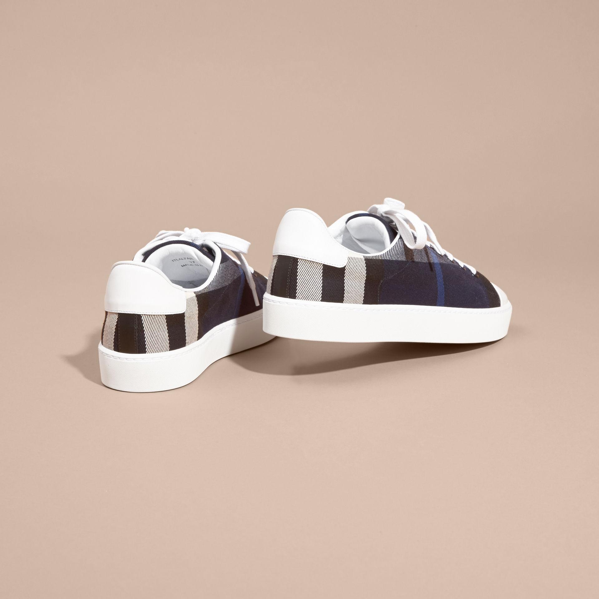 blue burberry trainers