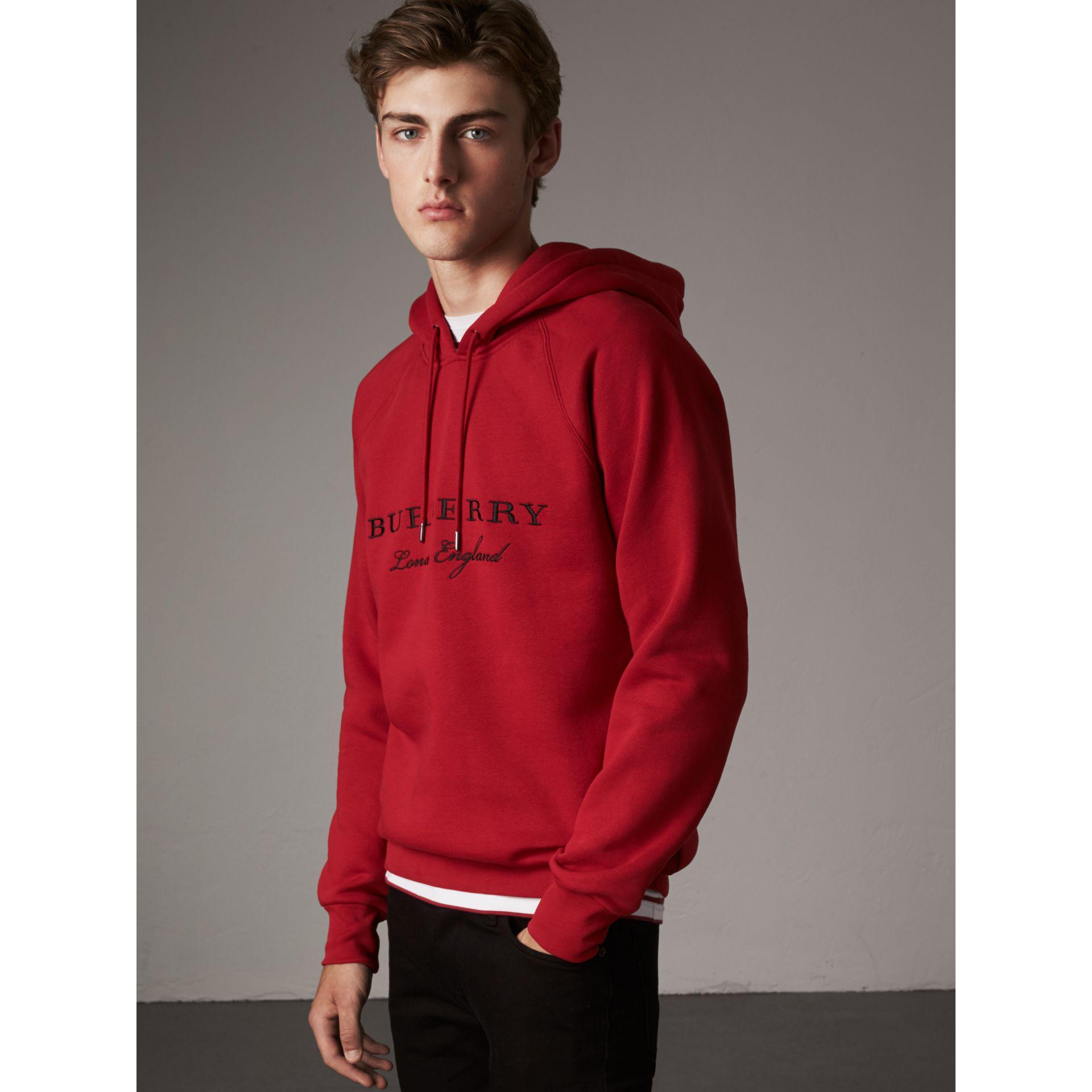 red burberry sweatshirt