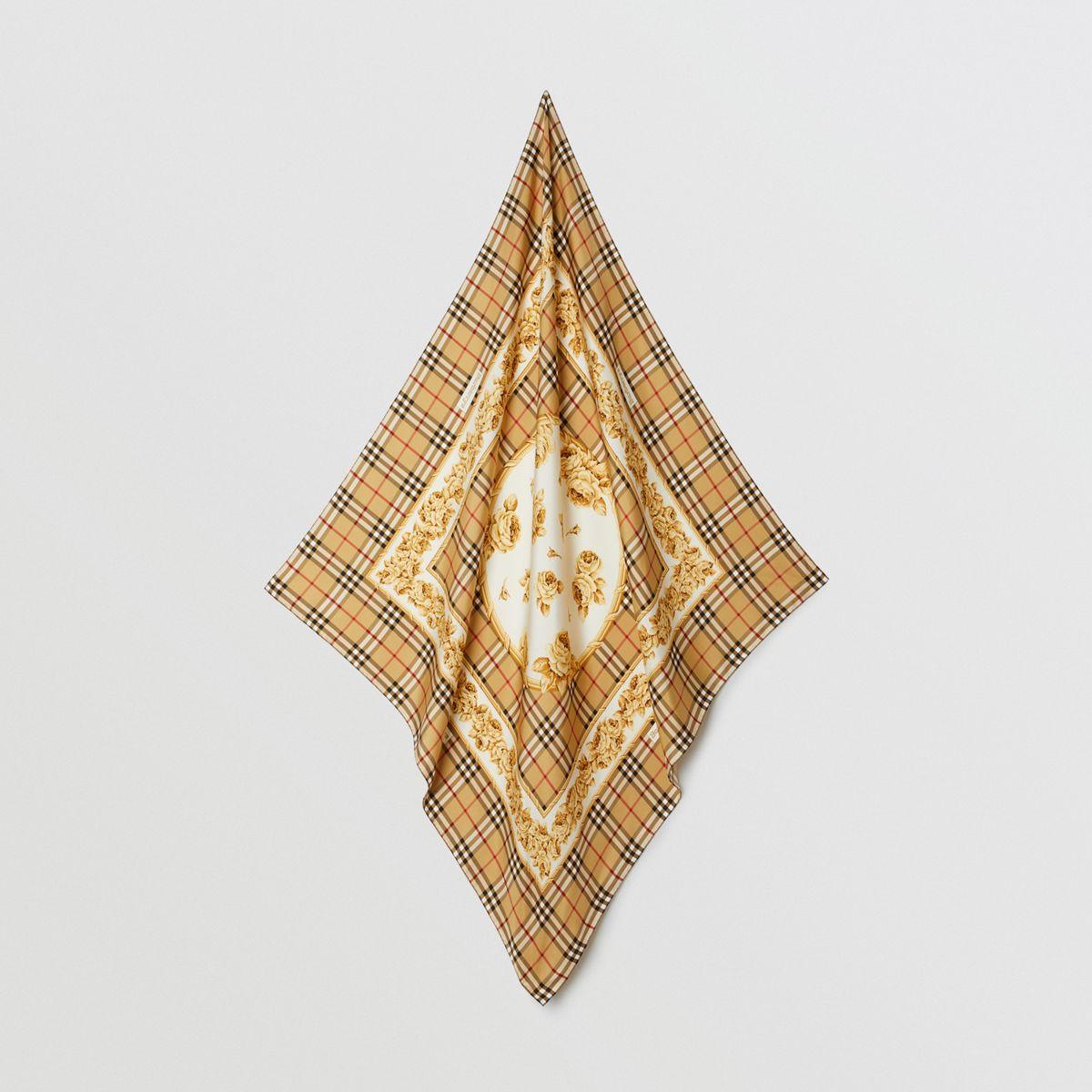 Burberry Archive Scarf Print Silk Square Scarf Lyst