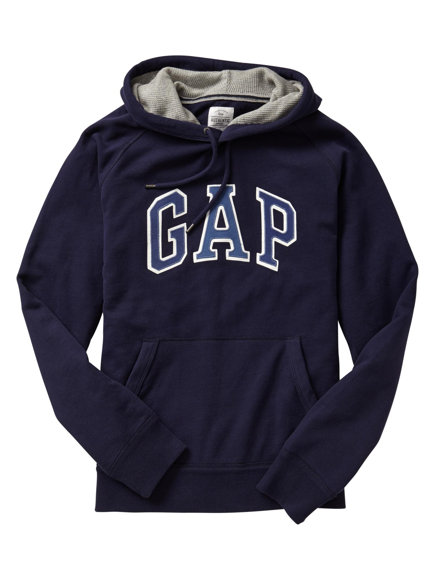 Gap Fleece Logo Hoodie in Blue for Men (navy) | Lyst