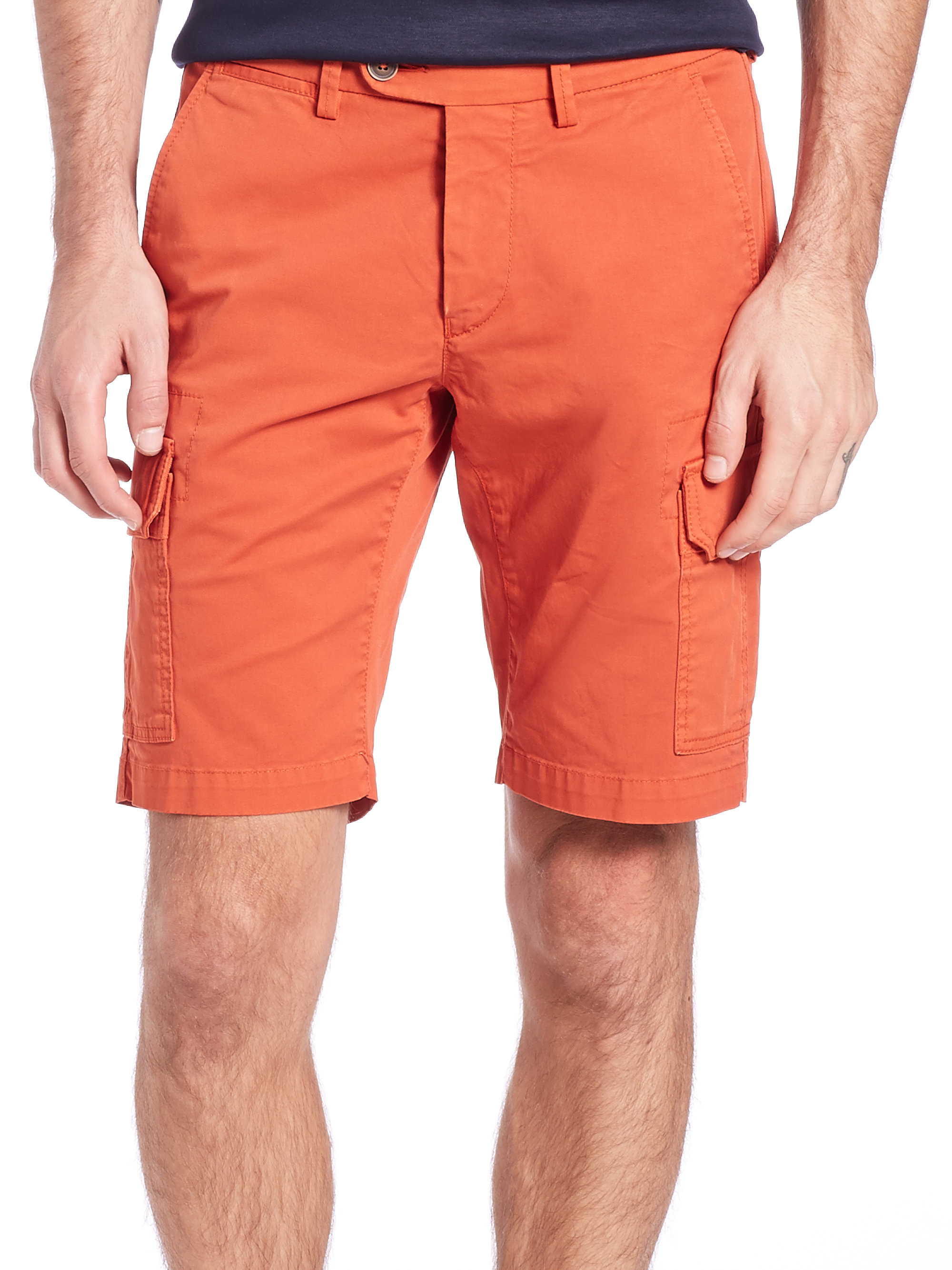 Saks fifth avenue Cargo Shorts in Orange for Men - Save 50% | Lyst