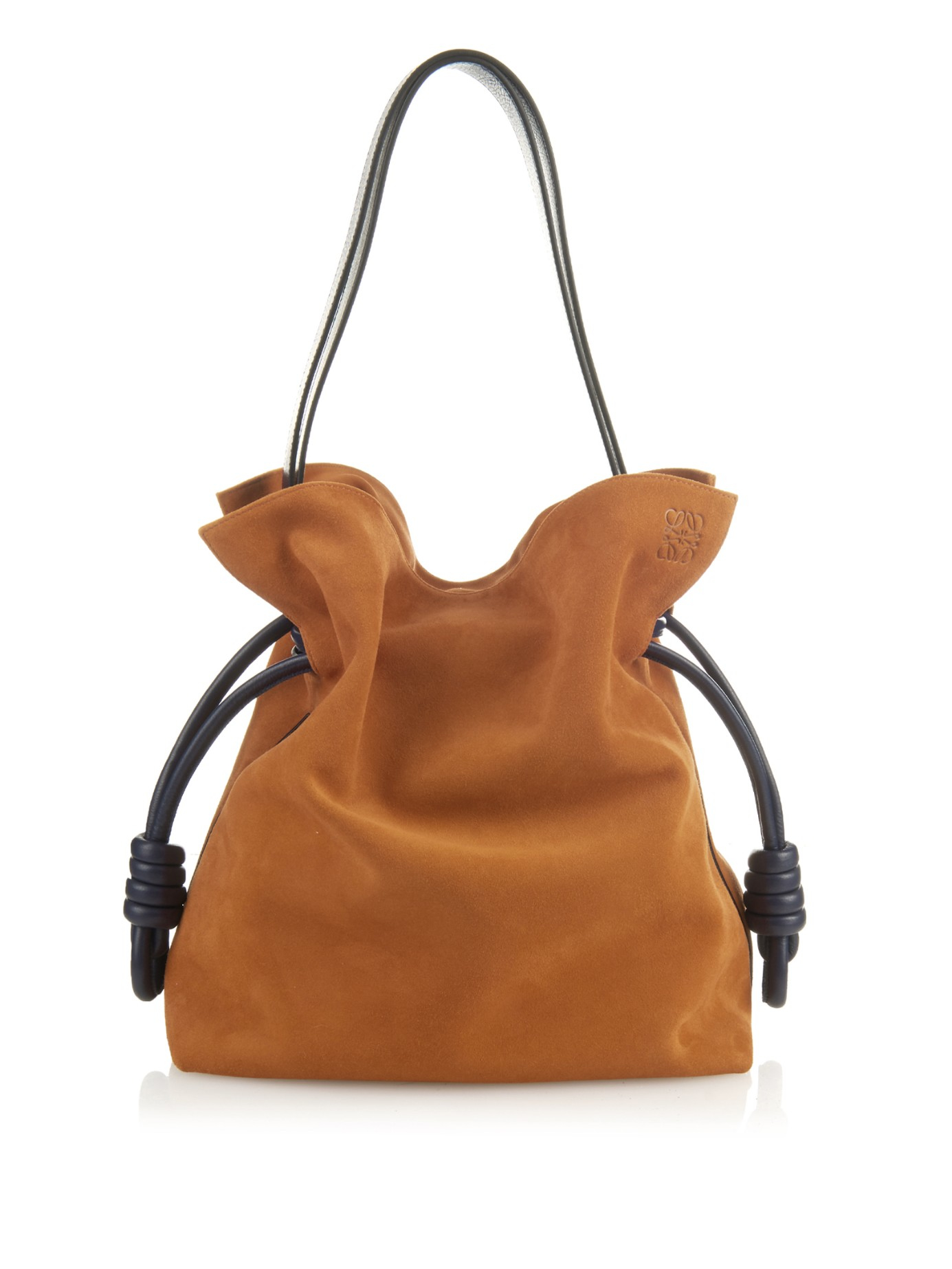 Lyst - Loewe Flamenco Knot Suede Bag in Brown